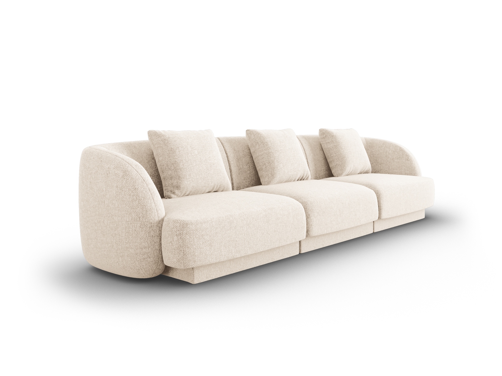 Cosmopolitan Design Sofa Tulum 3-Sitzer Chenille Eden Helles Beige