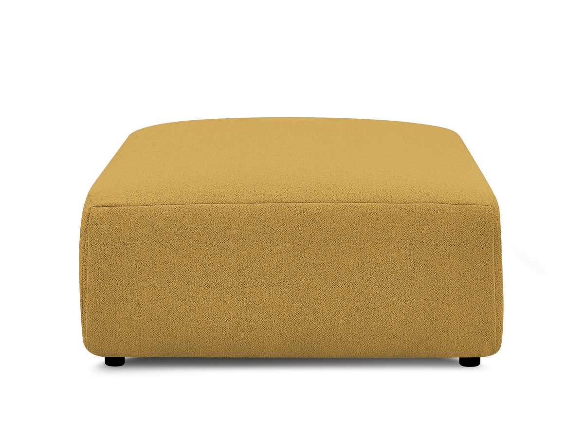 Bobochic Jana Pouf 94 × 114 cm Melange-Stoff Gelb
