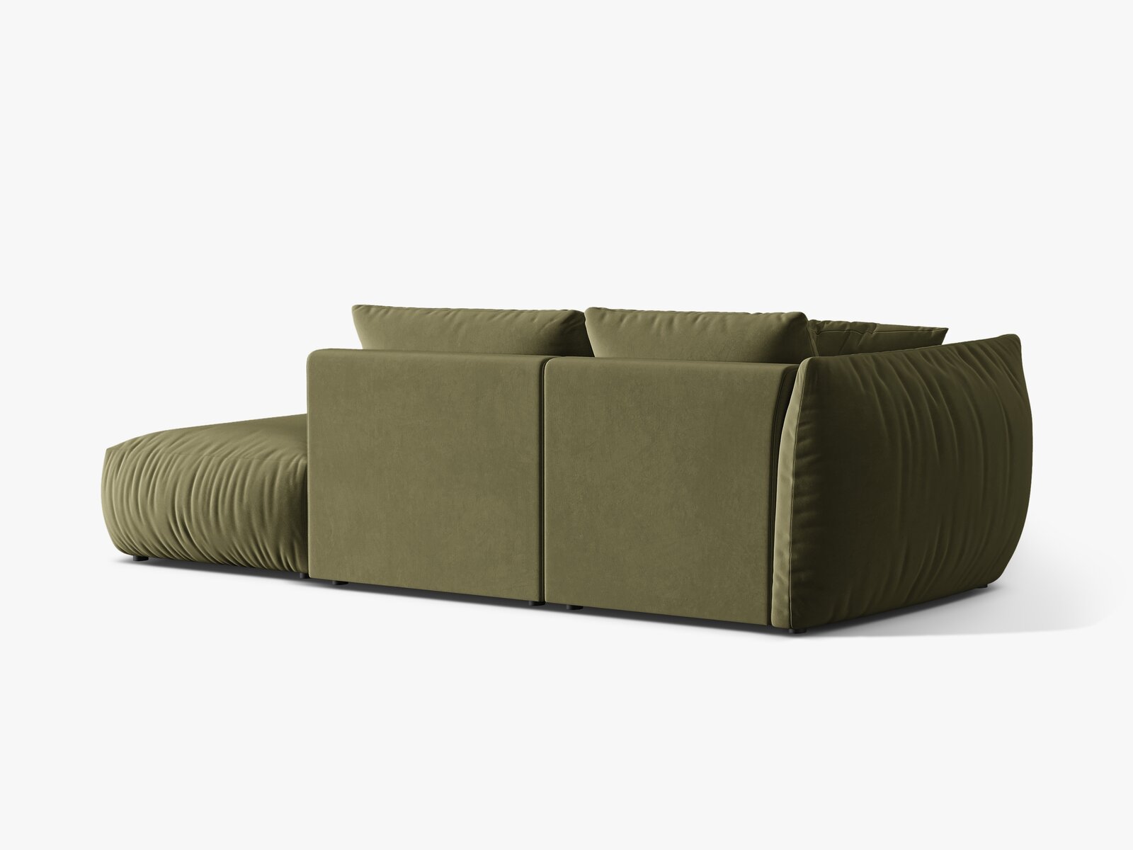 Micadoni Modulares Sofa Chris 3-Sitzer Rechts Samt Hellgrün