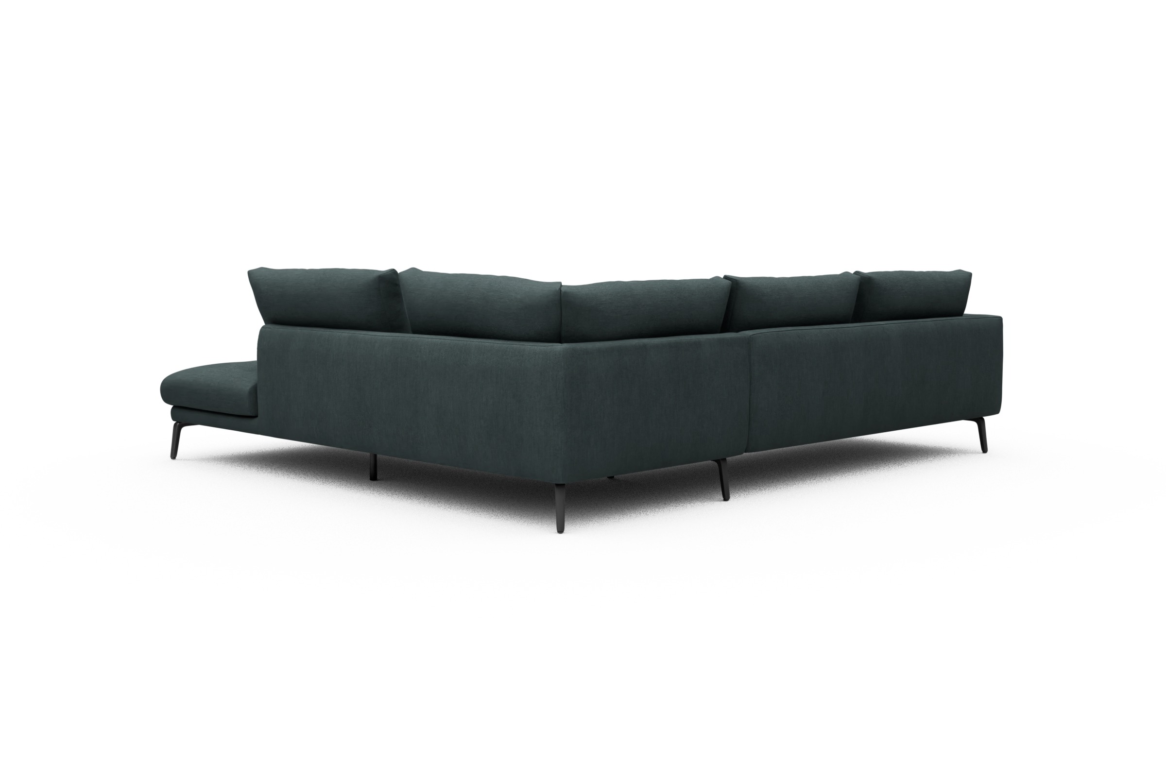 Ecksofa Karl Relax-Ecke rechts mit 2,5-Sitzer Vivus-Blue