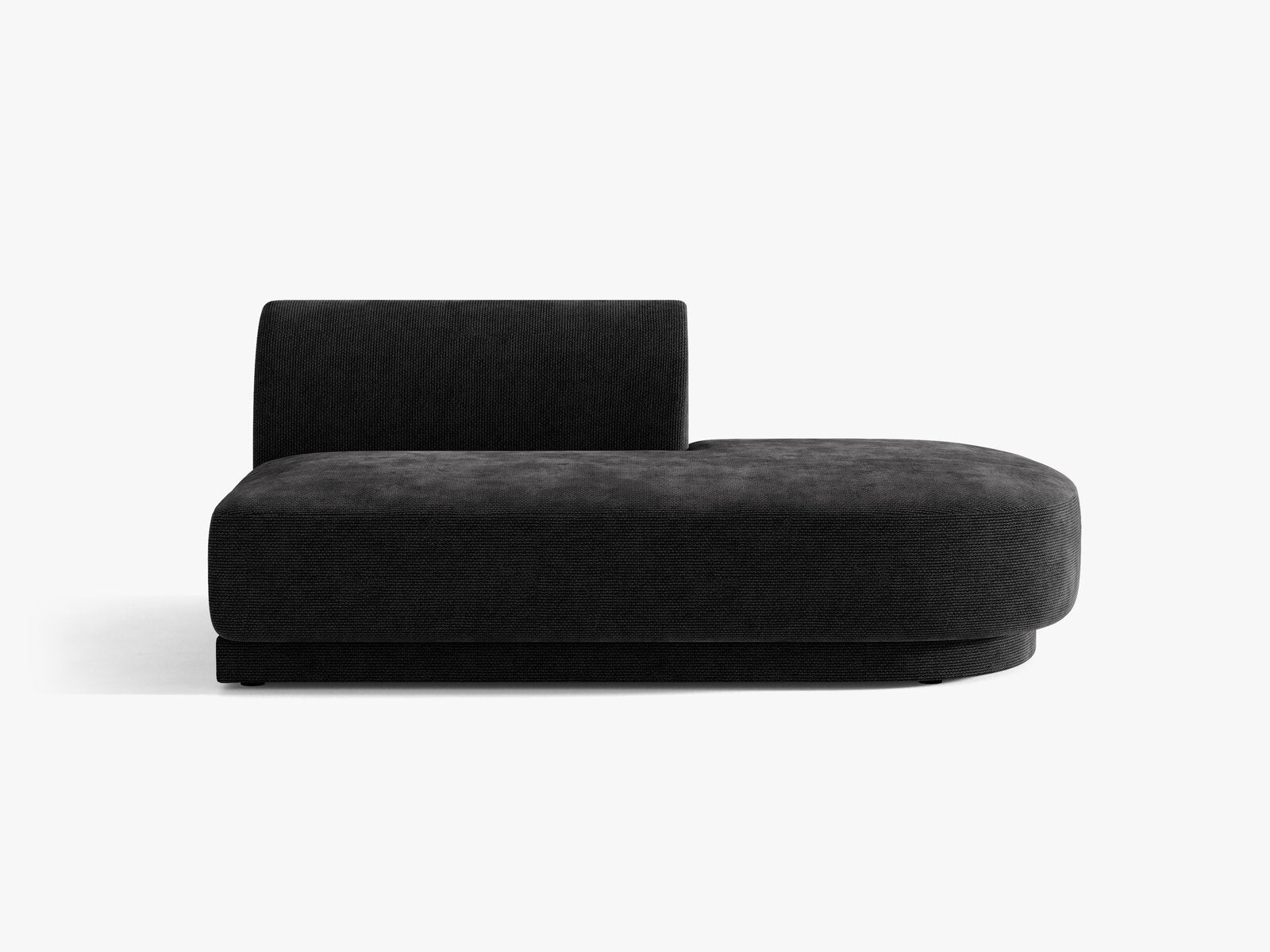 Micadoni 2-Sitzer Sitzmodul offen Miley Rechts Chenille Haga Schwarz