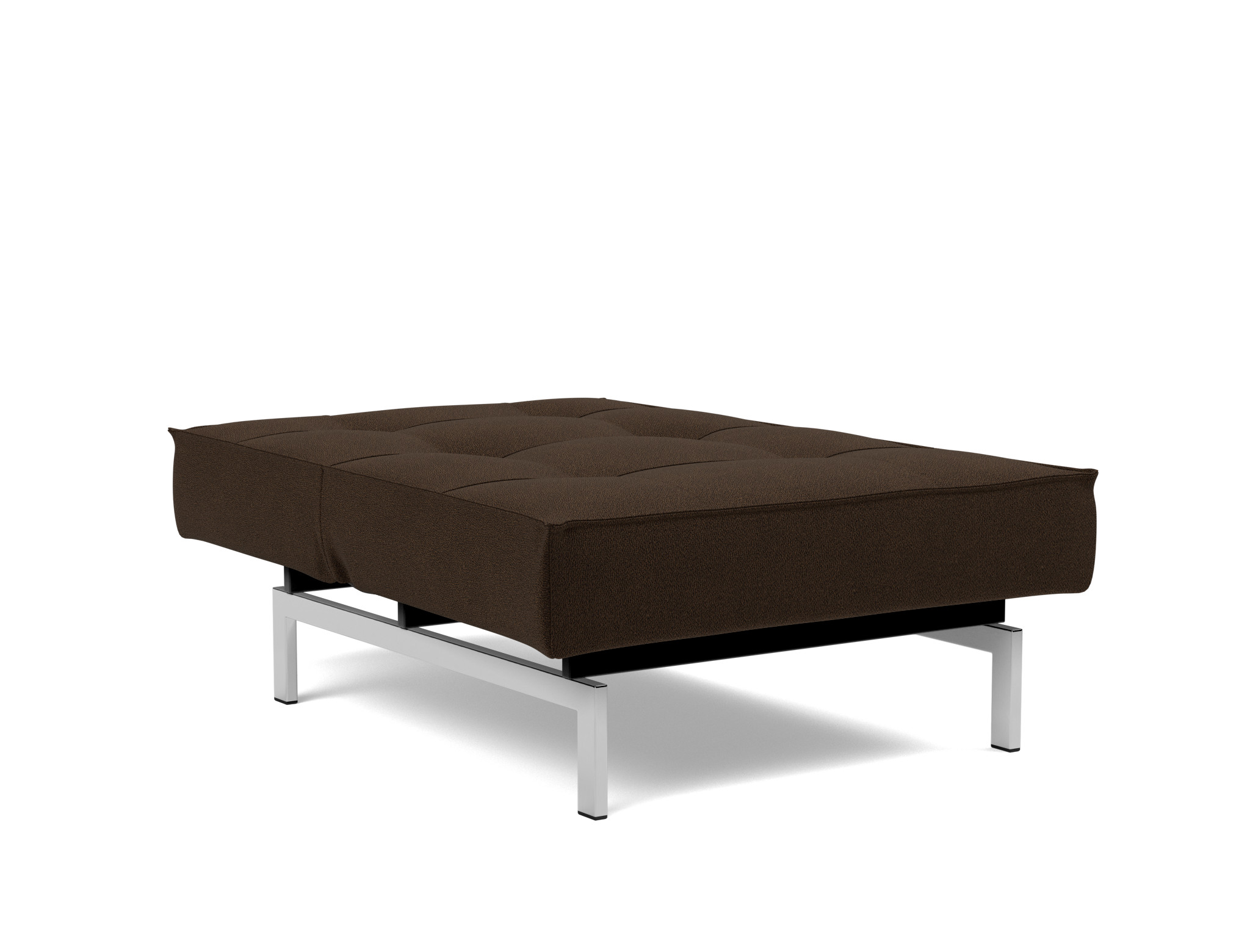 Sessel Splitback Strukturierter Stoff Taura 358-Chocco Beine Chrom