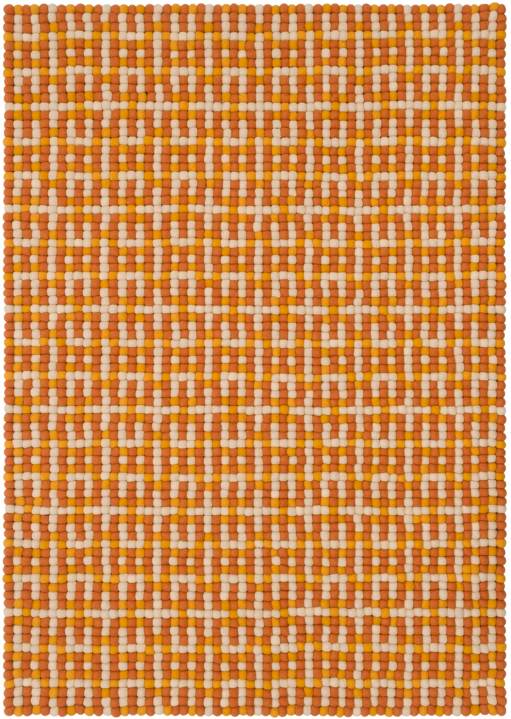 myfelt Lucia Filzkugelteppich Orange