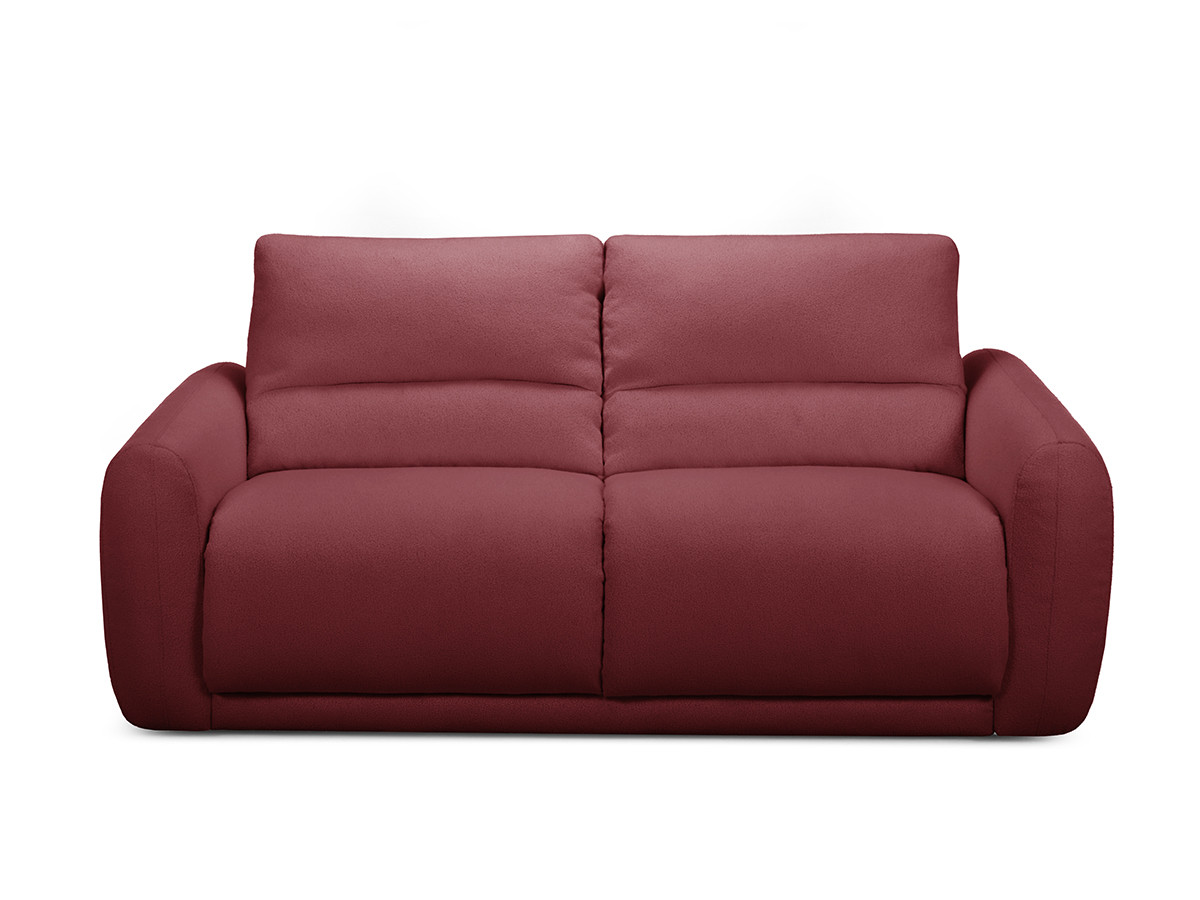 Bobochic Minorque Schlafsofa 2,5-Sitzer Chenille Rot, Liegefläche 140 × 200 cm