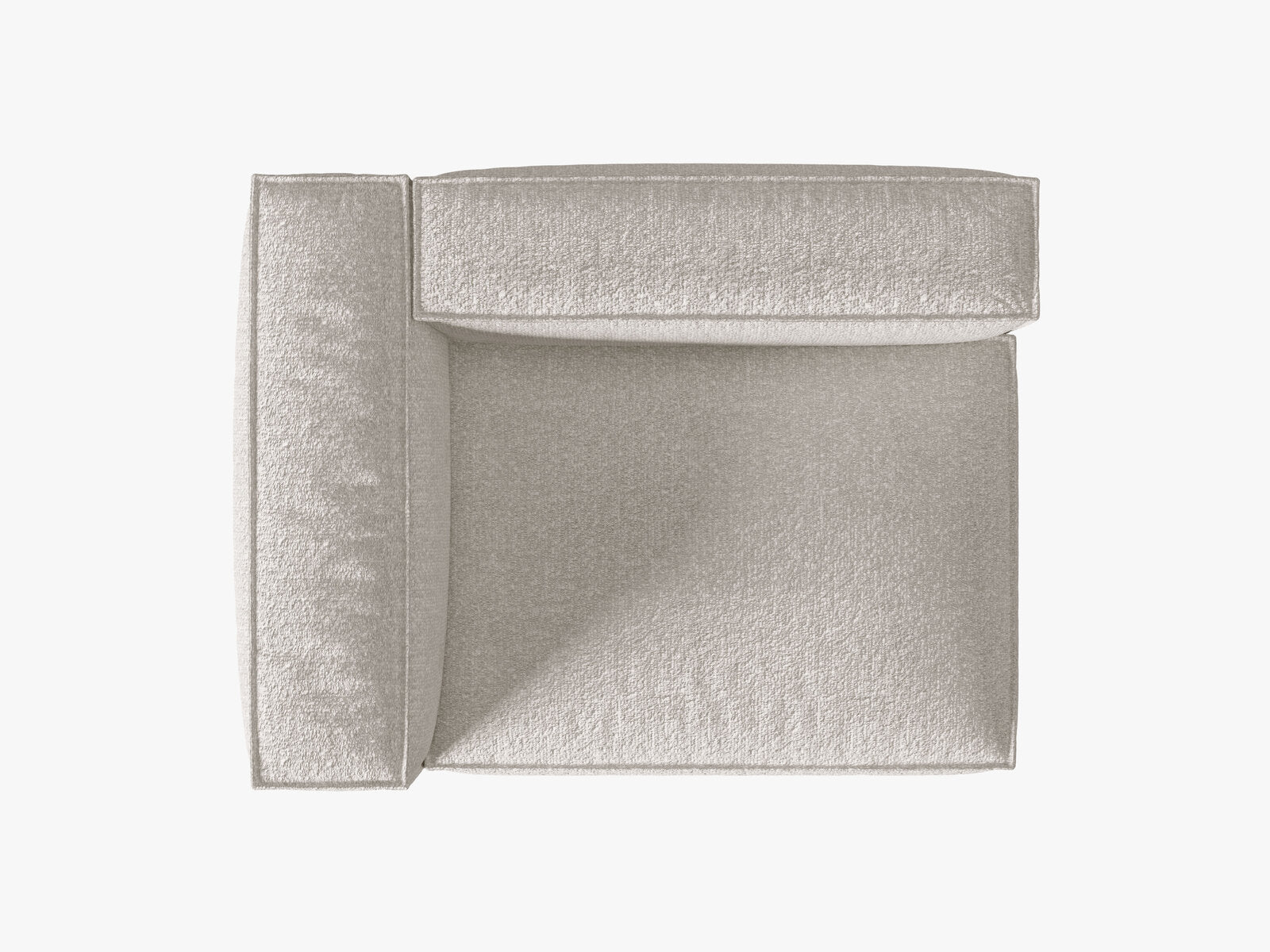 Micadoni Eckmodul Nuria 2-Sitzer Links Boucle Grau Beige Melange