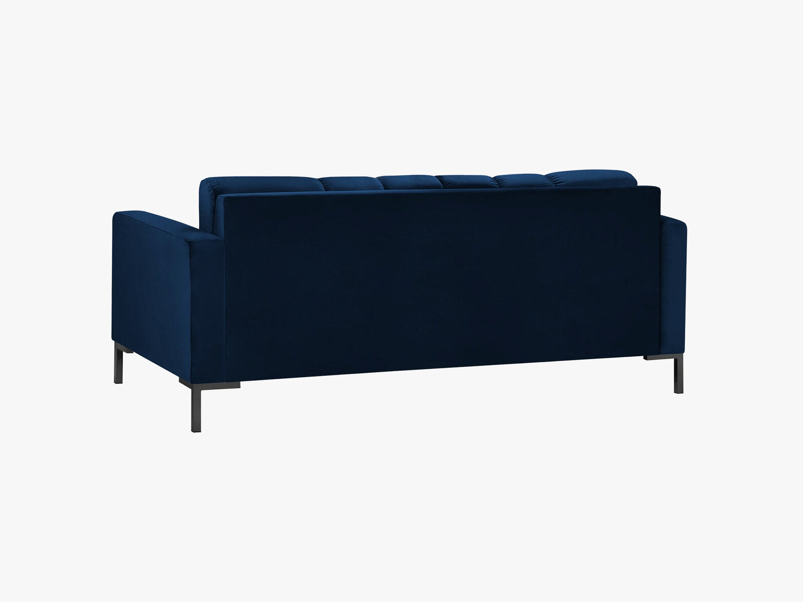 Micadoni Sofa Mamaia 2-Sitzer Samt Bluvel Königsblau schwarze Beine
