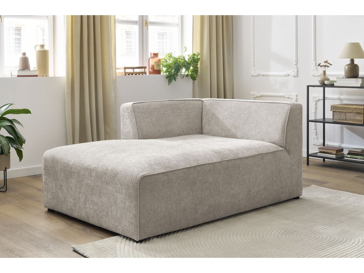 Bobochic Megeve Méridienne-Modul Strukturstoff Beige Ecke links