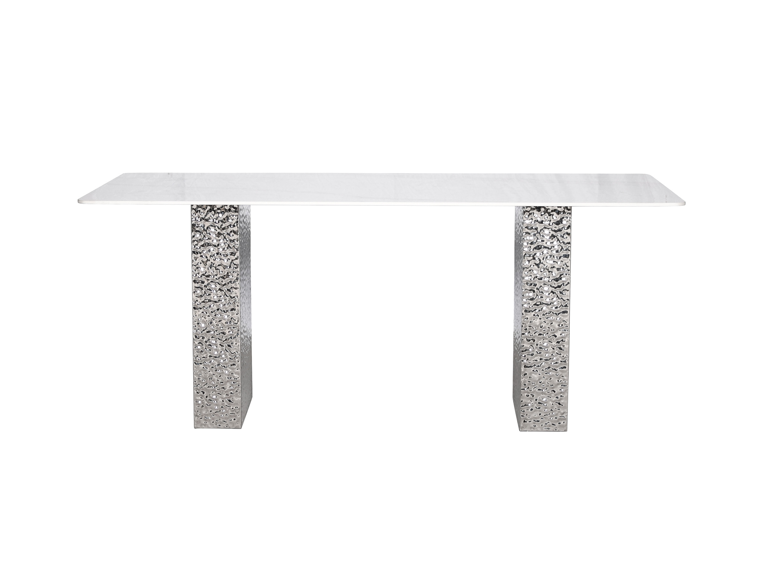 Livin Hill Esstisch 180cm Modig Silberne Beine, weiße Tischplatte M24