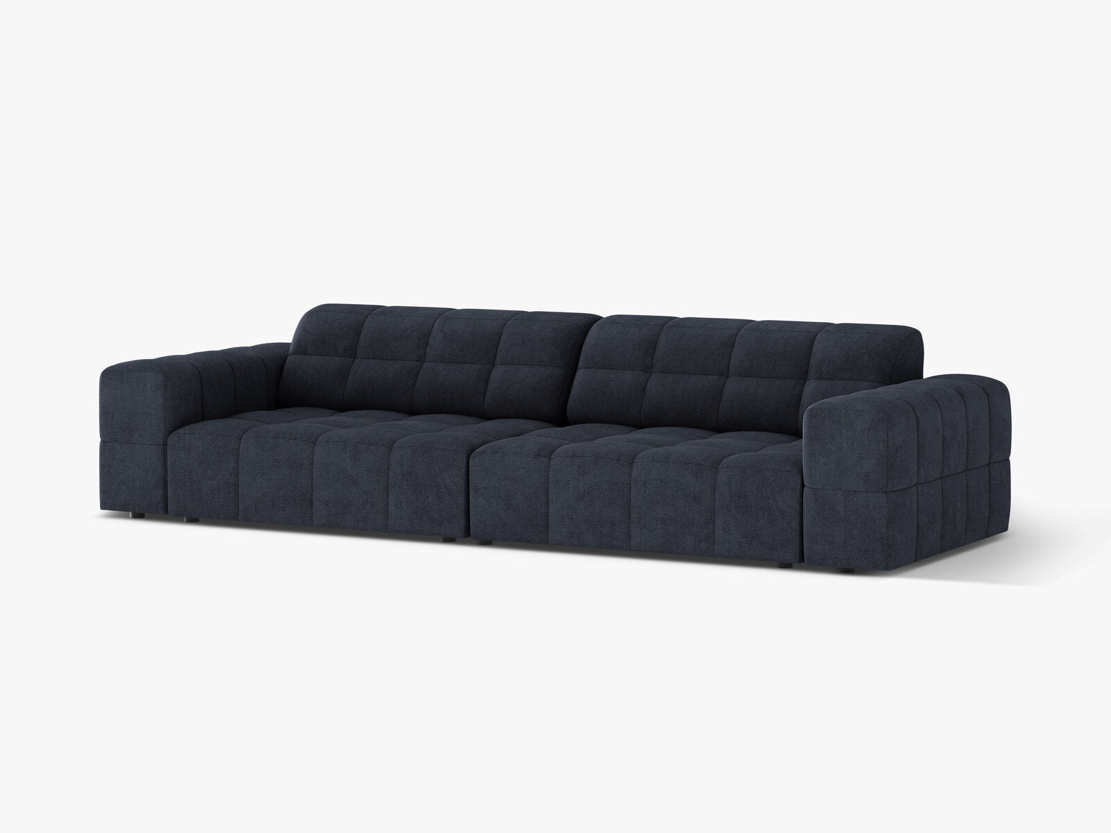 Micadoni Sofa Jennifer 4-Sitzer Chenille Eden Marineblau