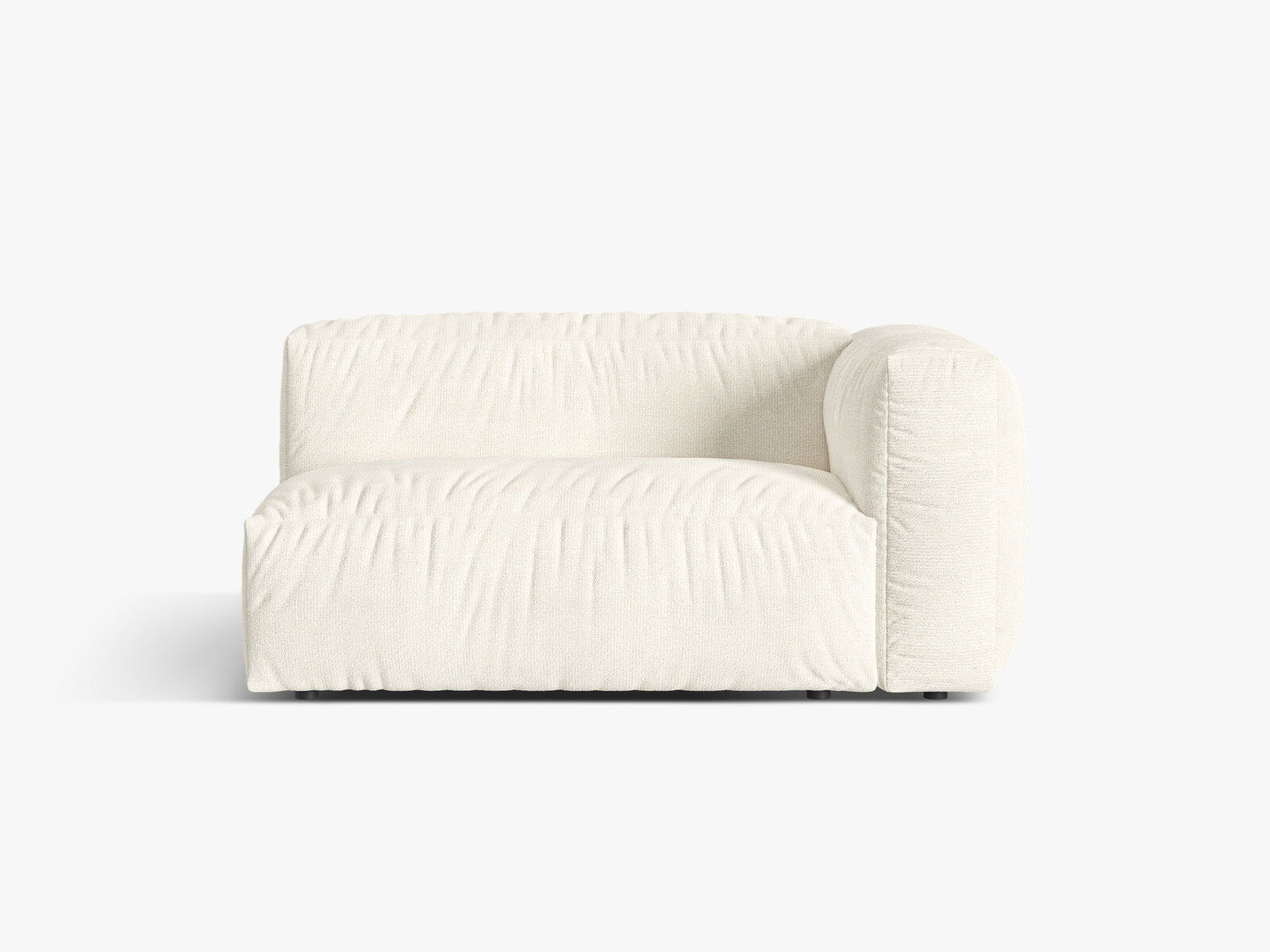 Micadoni Eckmodul Martina 1-Sitzer Groß Rechts Boucle Monet Elfenbein