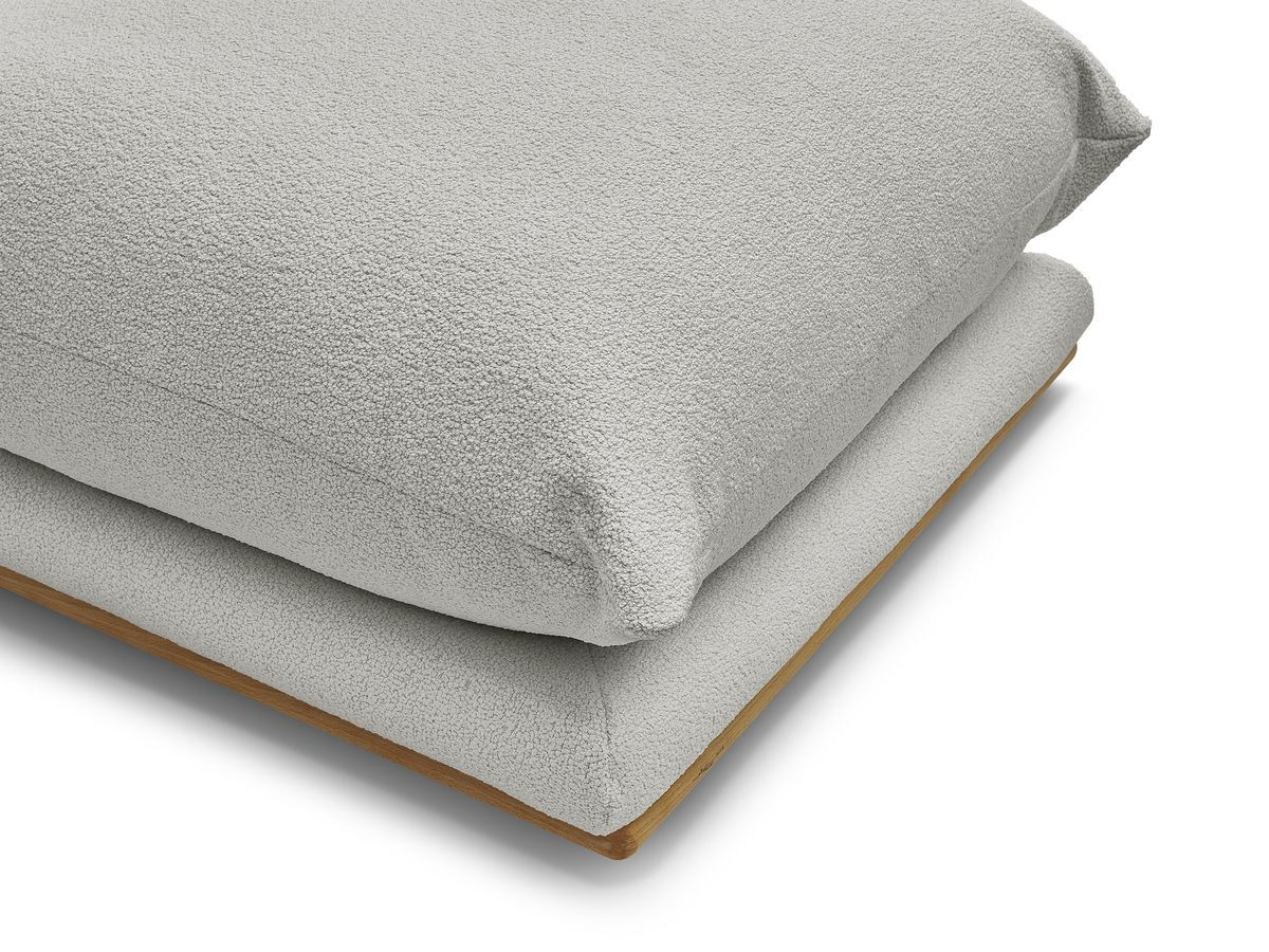 Bobochic Ernest Pouf Bouclé-Stoff Hellgrau