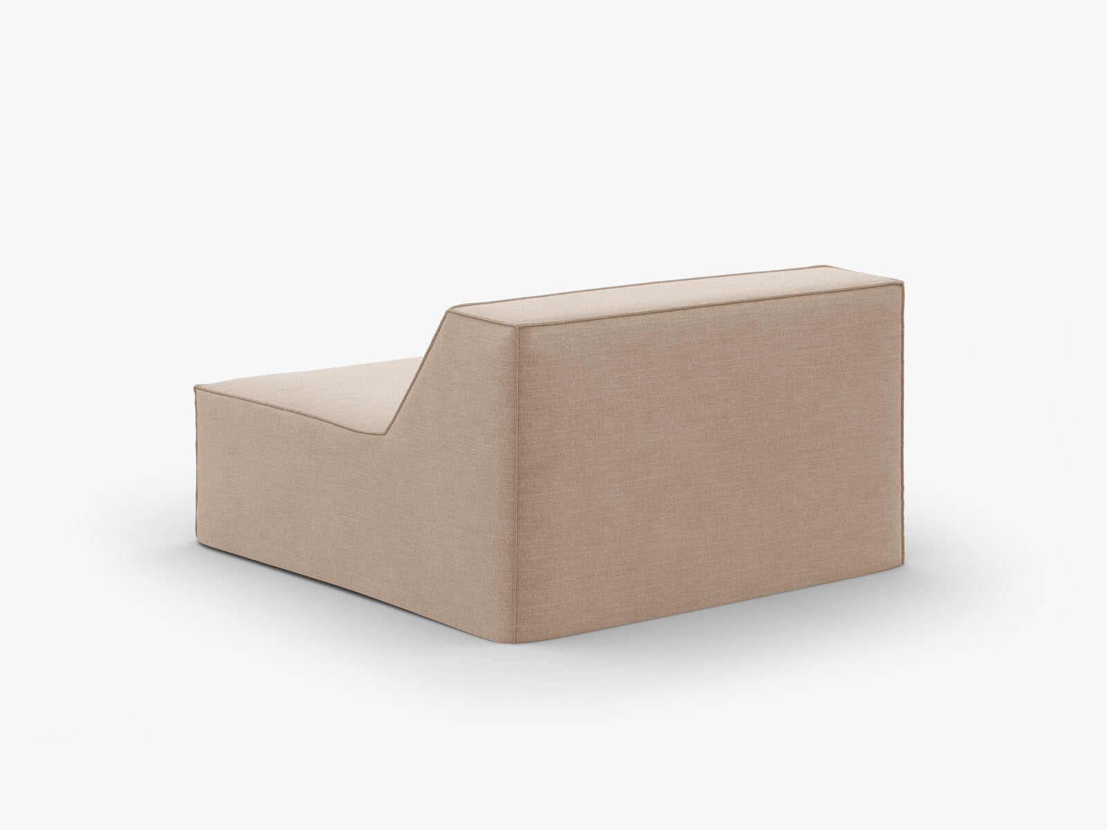 Micadoni Mittelmodul ohne Armlehnen Jodie 1-Sitzer Strukturierter Stoff Lins Sand