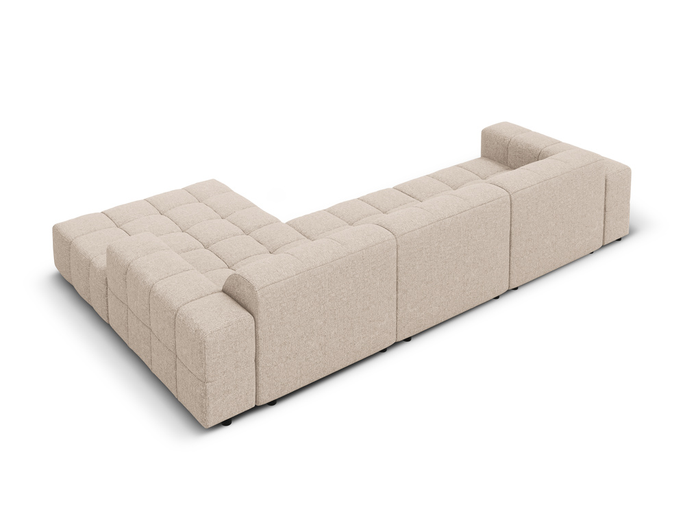 Cosmopolitan Design Ecksofa Chicago 4-Sitzer Chenille Haga Beige Rechts