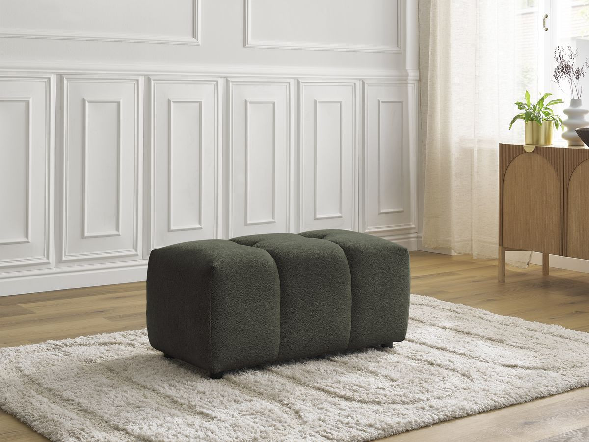 Bobochic Roxelane Pouf Melange-Stoff Grün