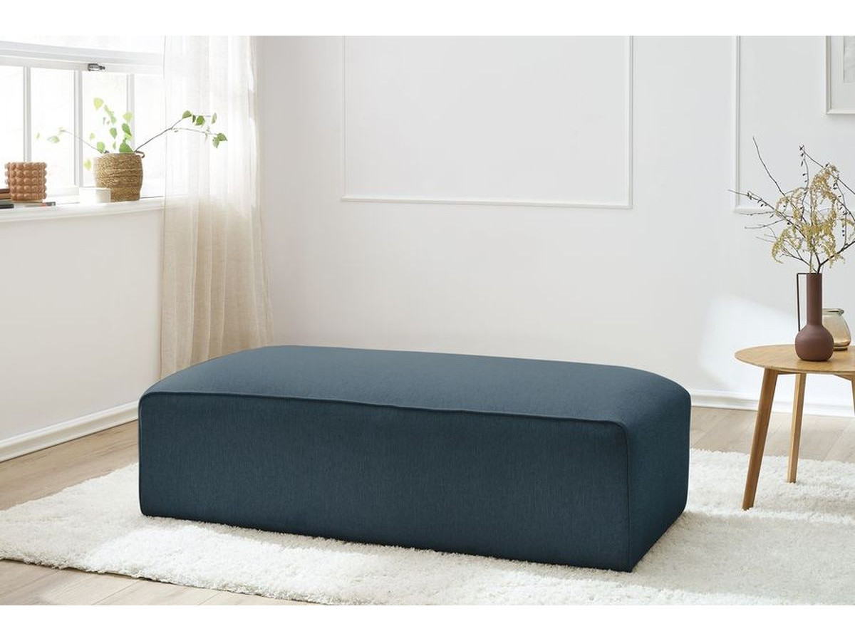 Bobochic Megeve Pouf Melange-Stoff Dunkelblau