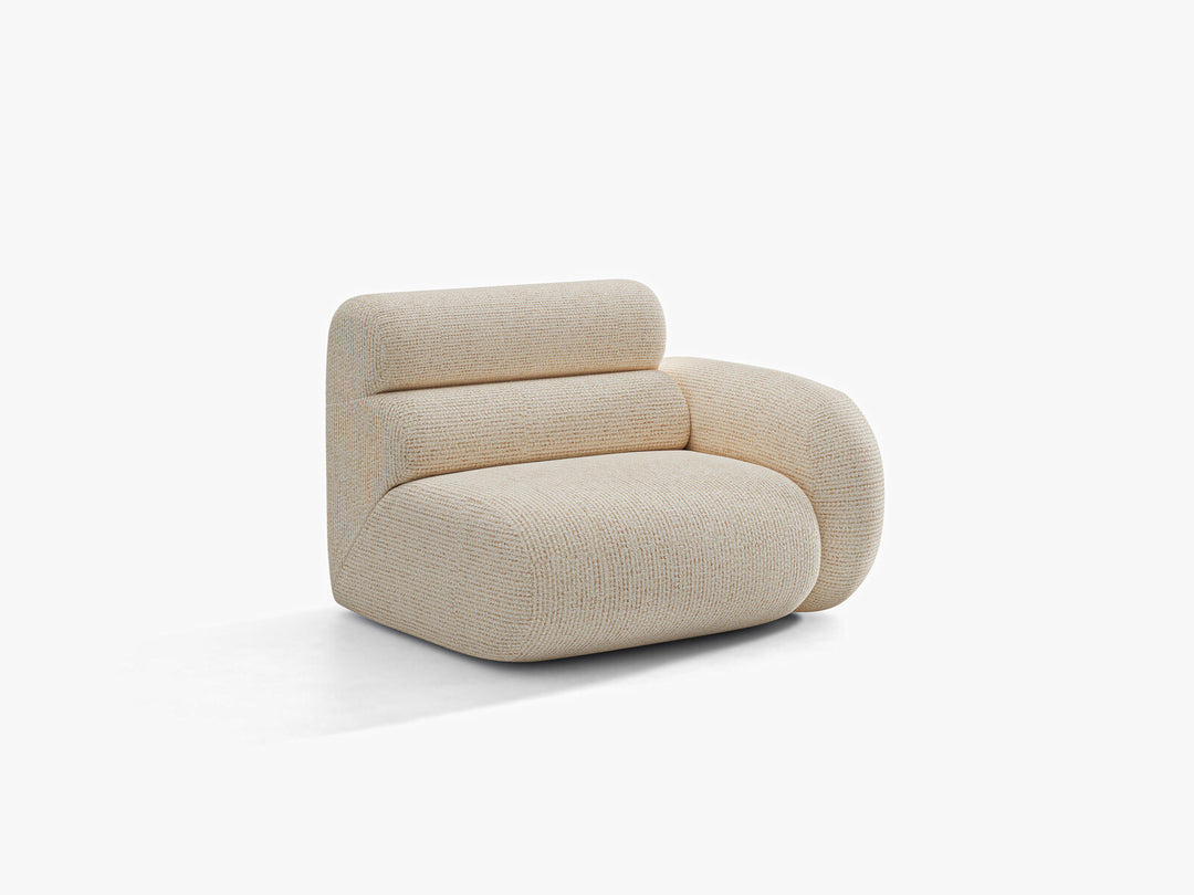 Micadoni Neo Sofamodul Rechts Chenille SILENCIO Helles Beige