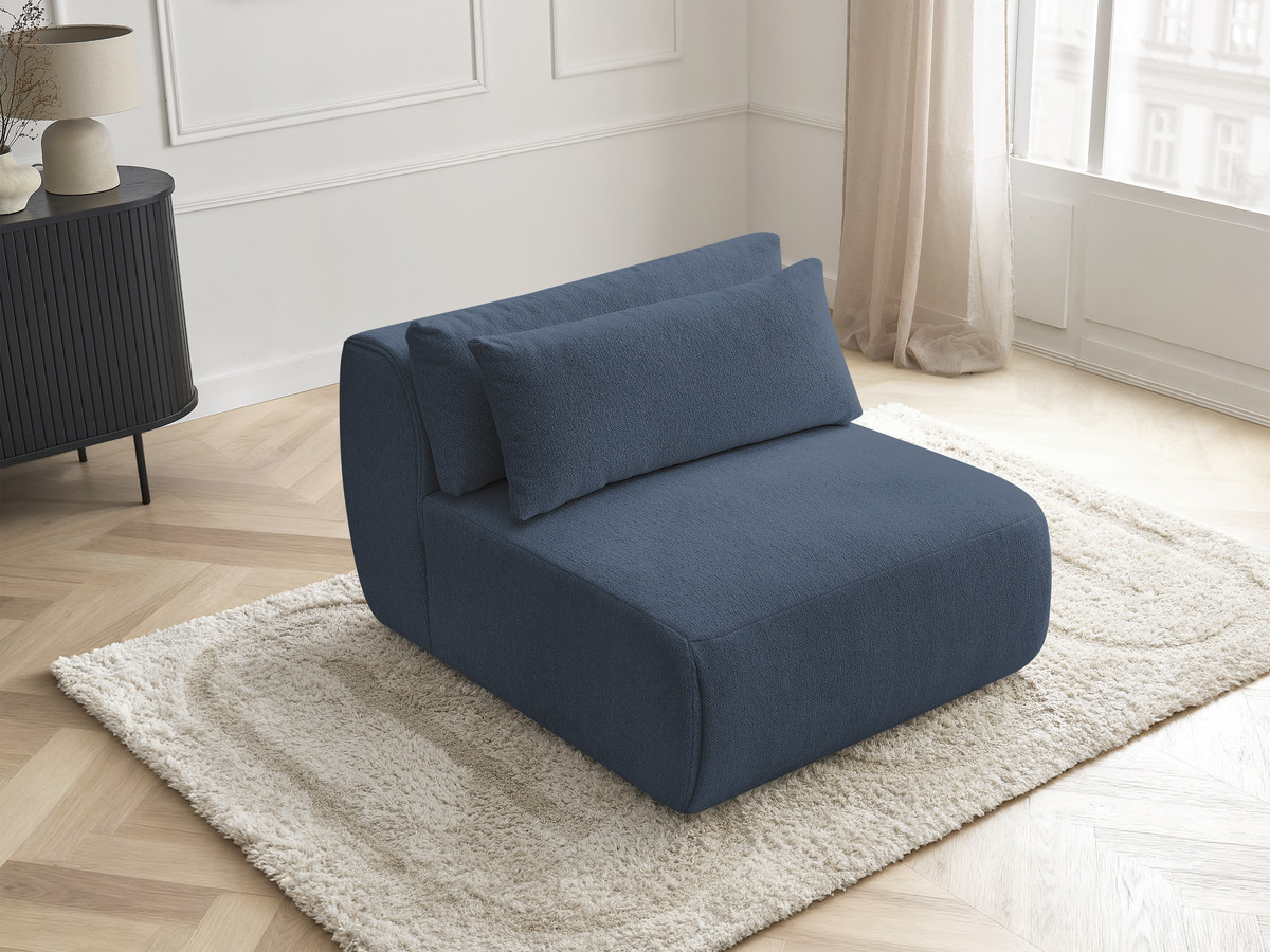 Bobochic Jana Sofamodul 1-Sitzer Melange-Stoff Blau