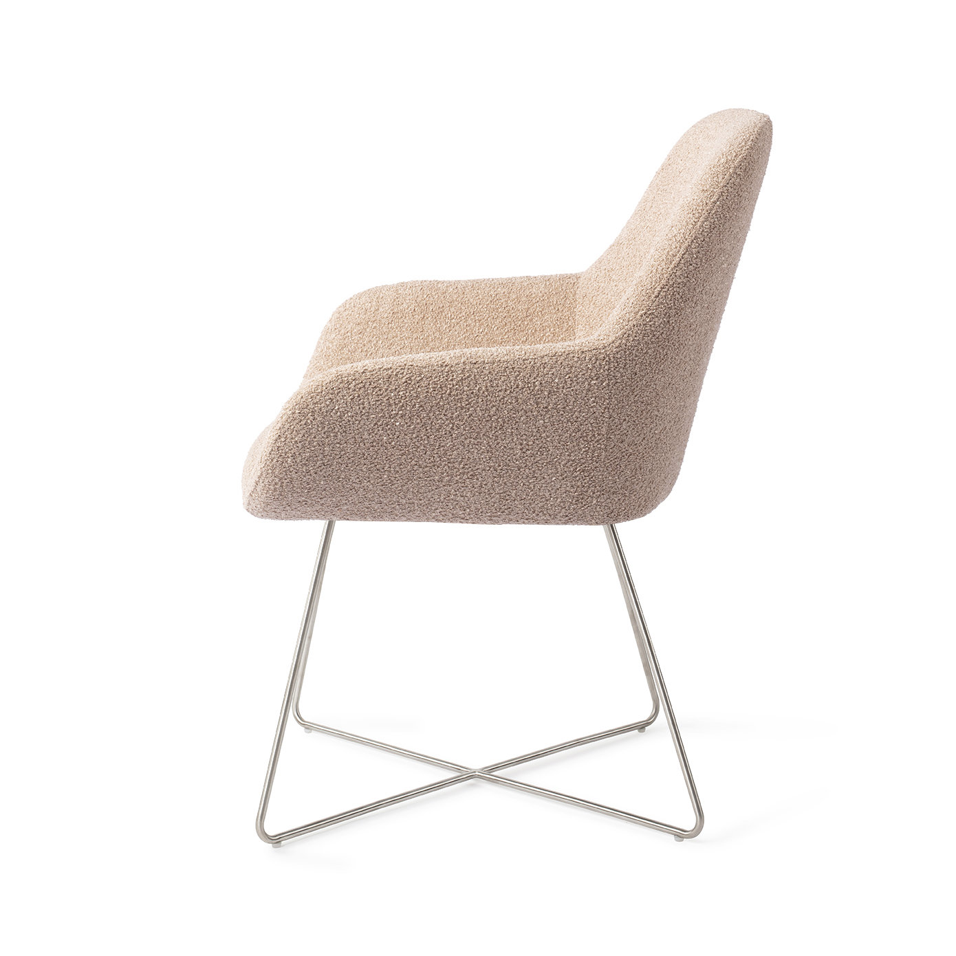 Jesper Home Esszimmerstuhl Kushi Flax Relax Cross Stahl