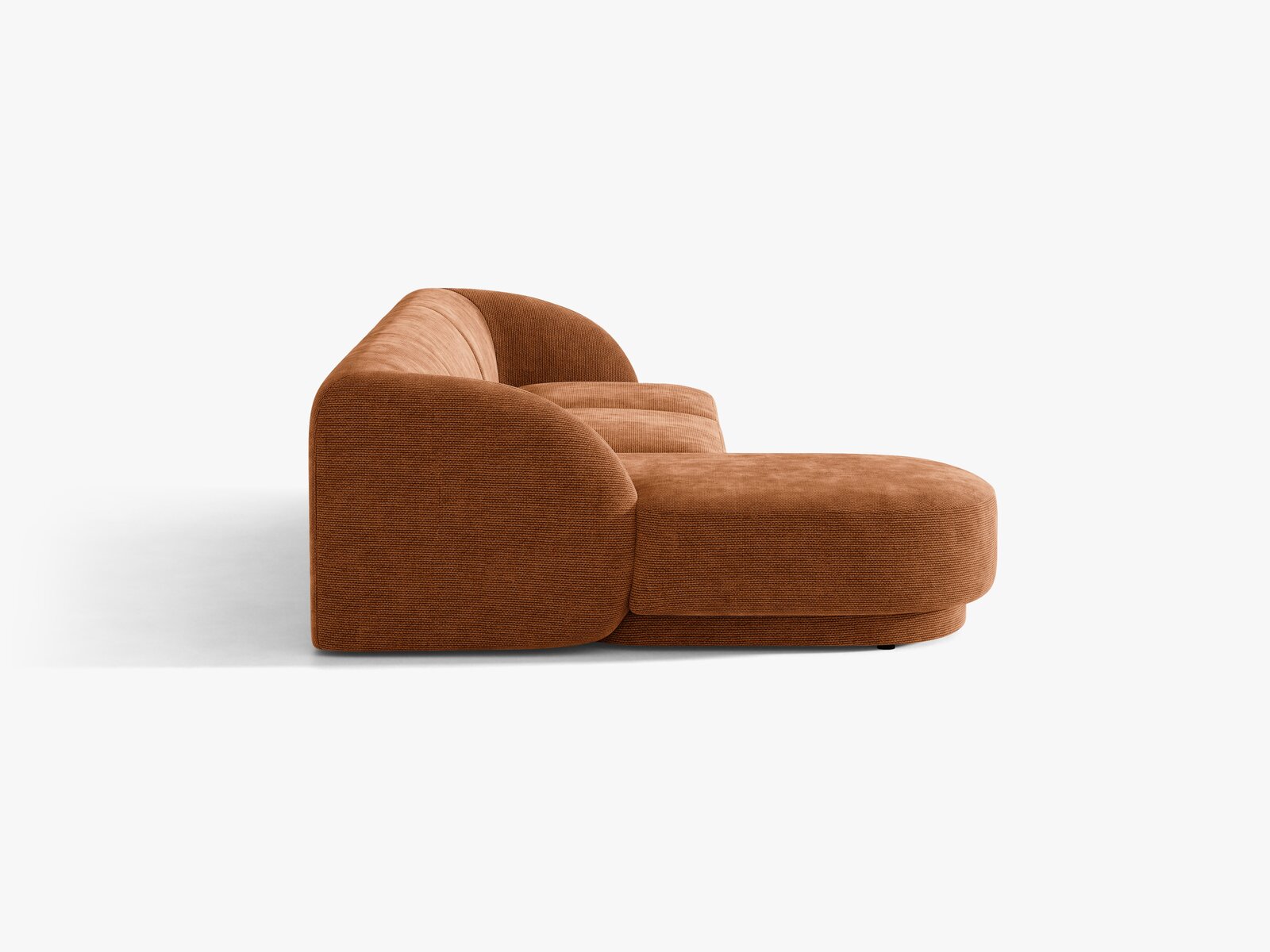 Micadoni Ecksofa Miley 4-Sitzer Links Chenille Eden Ziegel