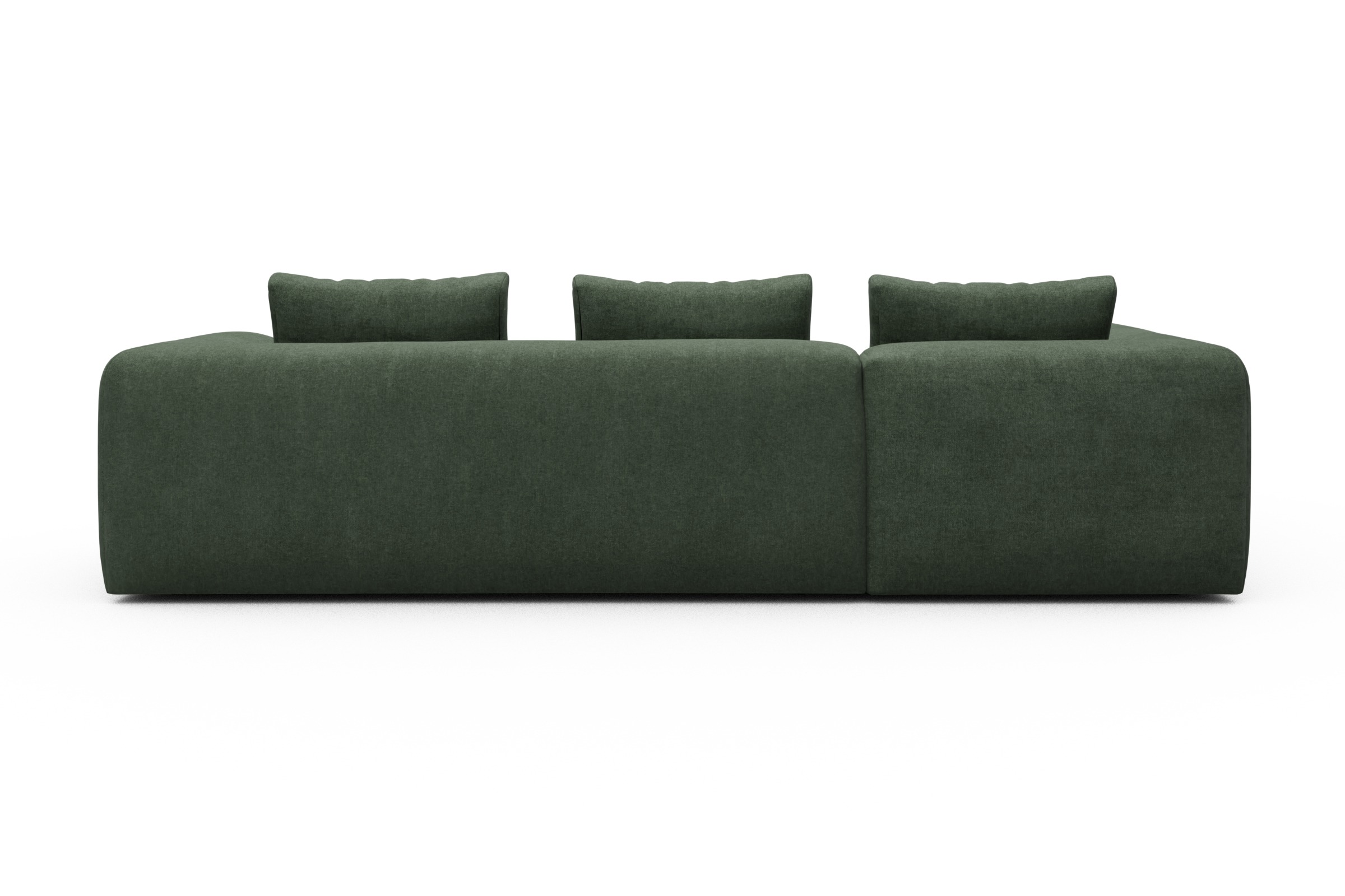 Ecksofa Fred 2x 2,5-Sitzer links offen Casone-Forest-Green