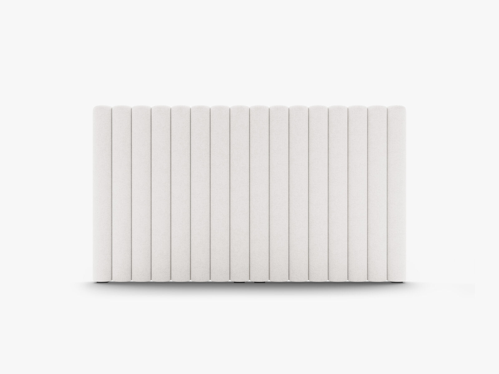 Micadoni Mistero Samtiger Kopfteil 160 cm Strukturierter Stoff Moly Helles Beige 160x95
