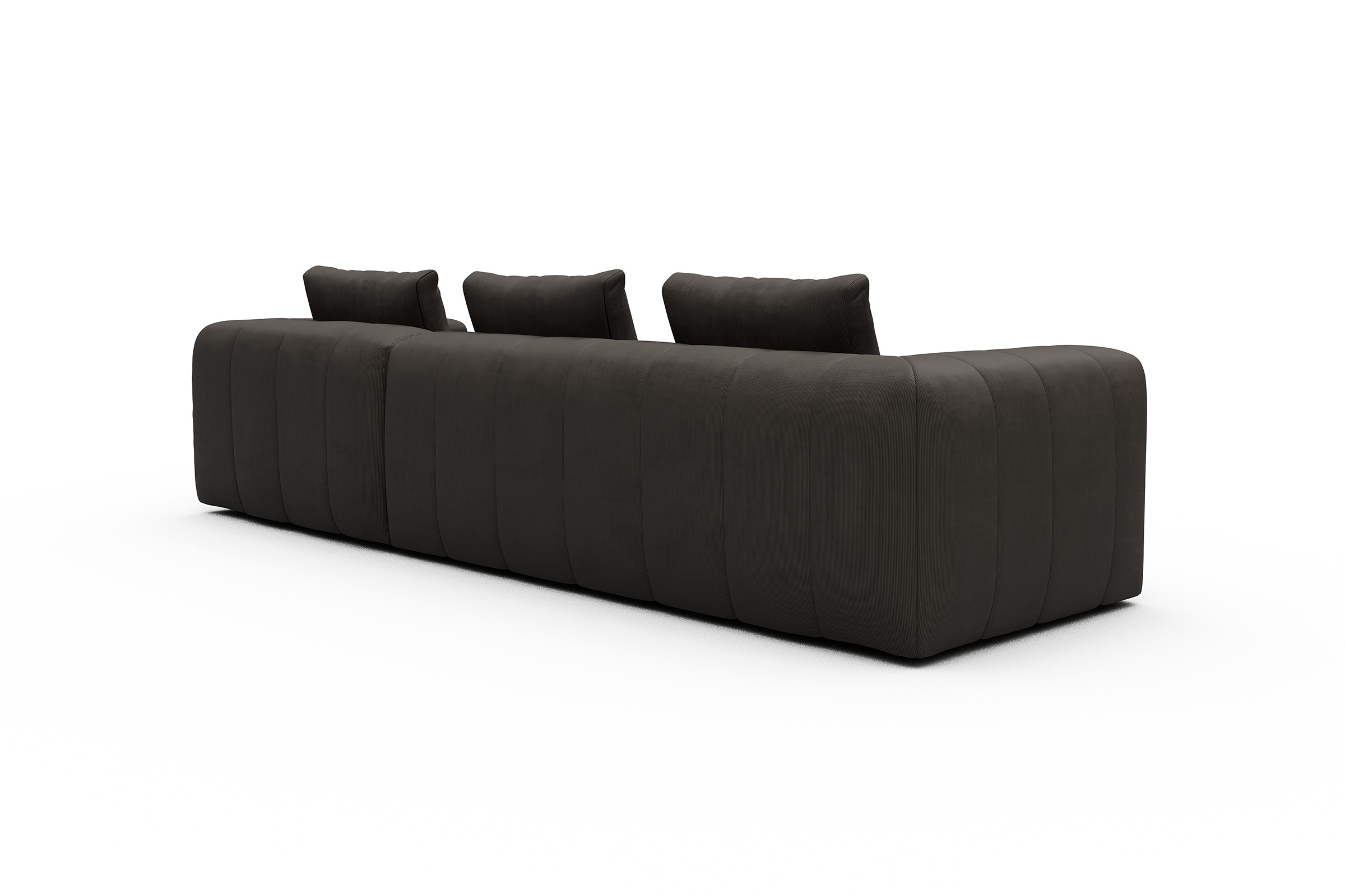 Ecksofa Hugo 2,5-Sitzer Armlehne links mit Chaiselongue Cordufine-Taupe