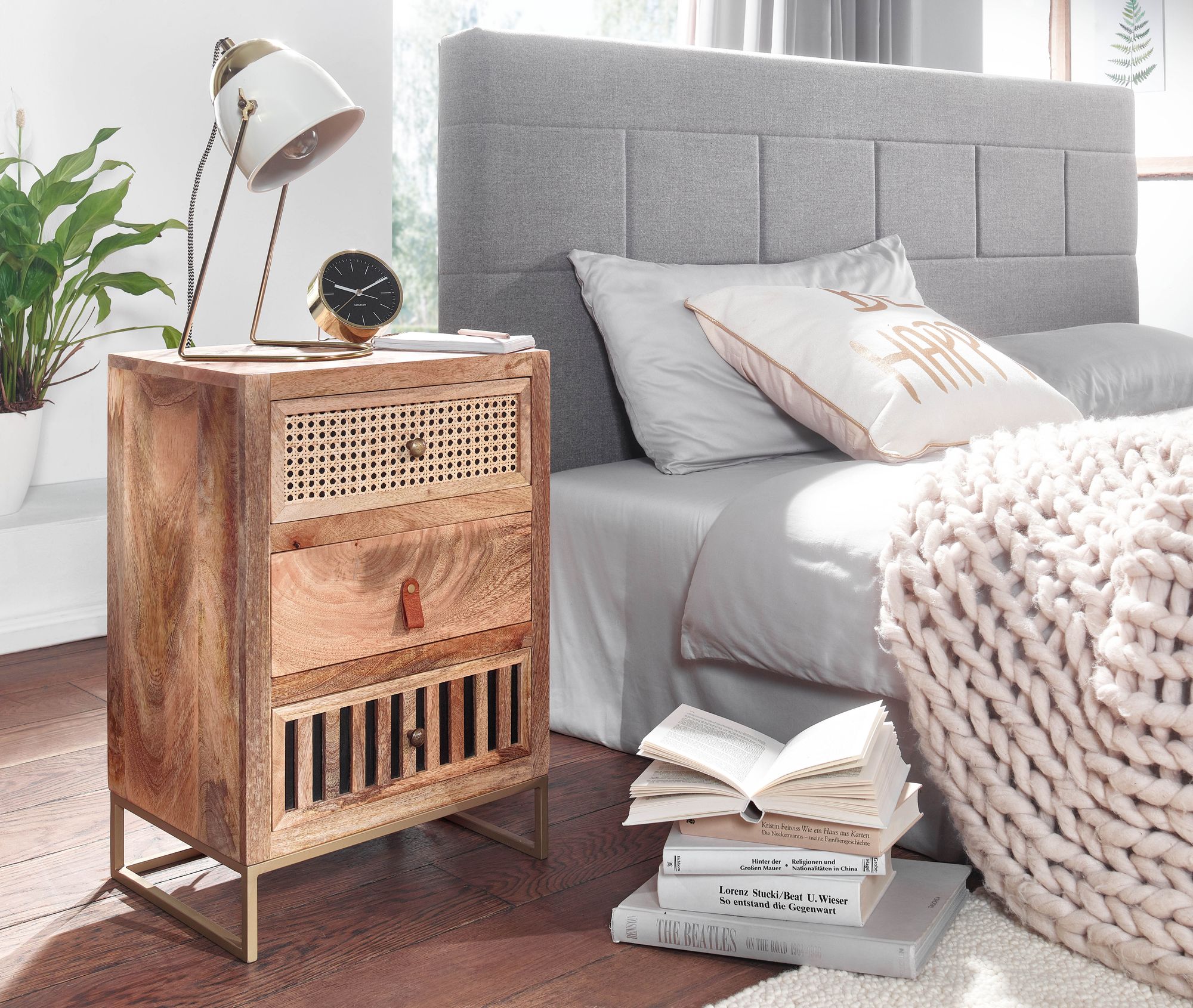 Nachttisch Hofsnes Mango Massivholz 40 × 30 × 60 cm