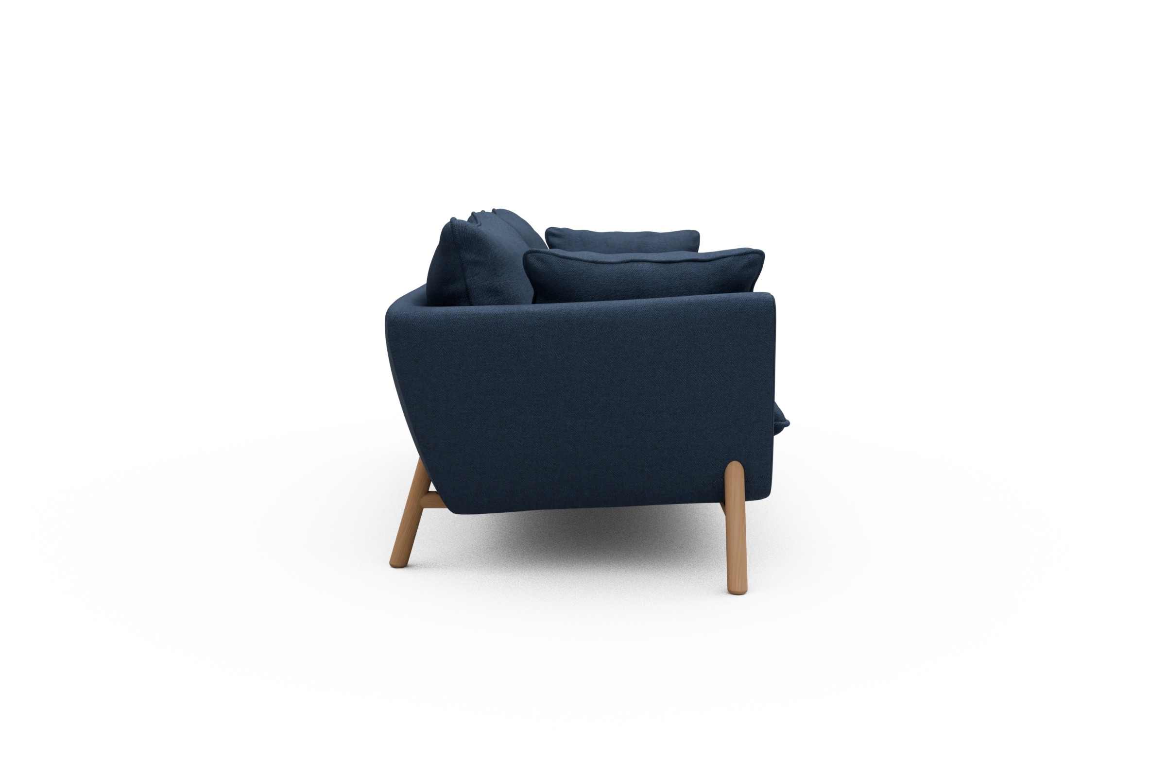 Sofa Emil PREMIUM 3-Sitzer Beinfarbe Eiche Natur Weda-Blue
