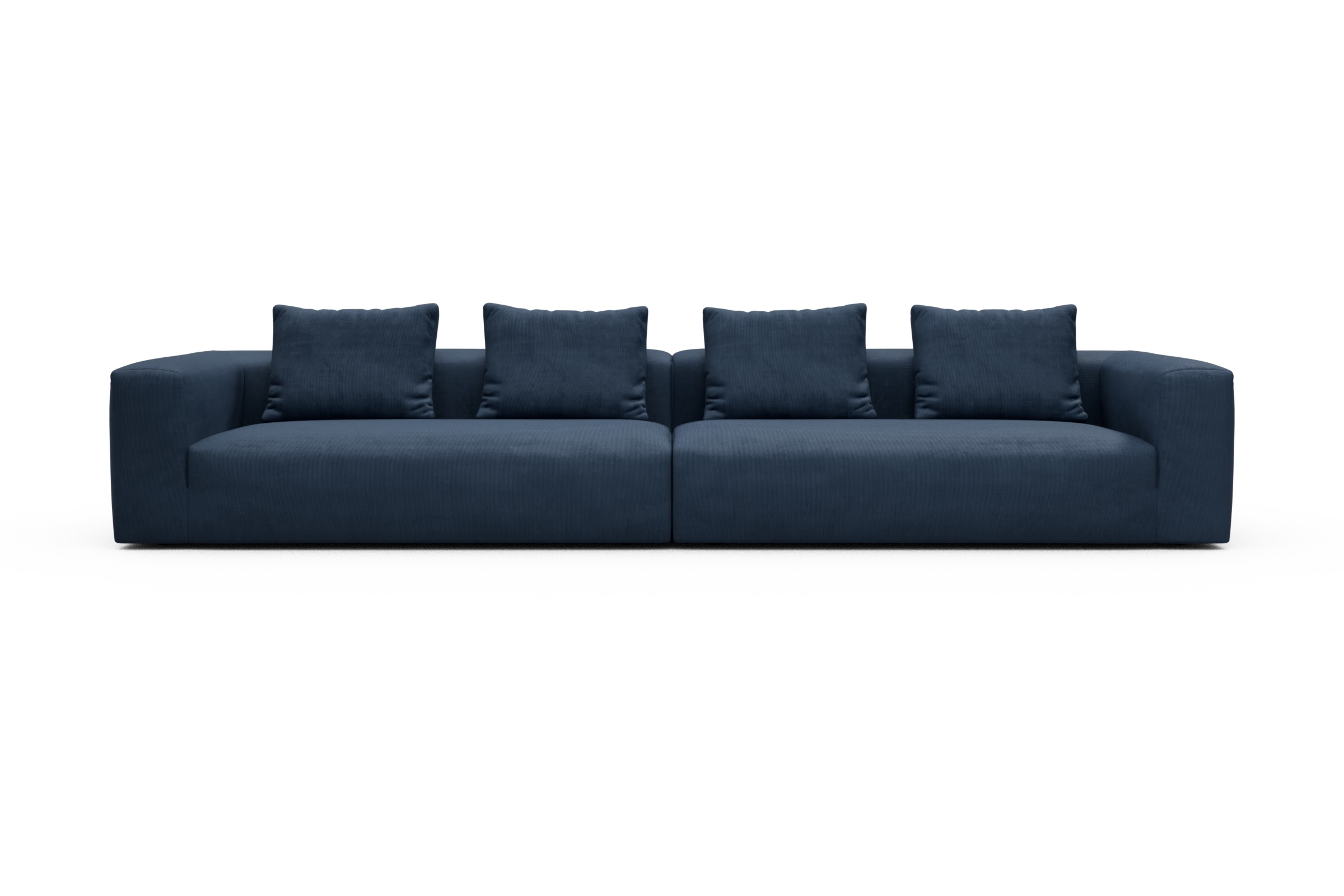 Skandi Home Modulares XXL Sofa Fred 5-Sitzer Cordufine-Royal-Blue moebelfaktor