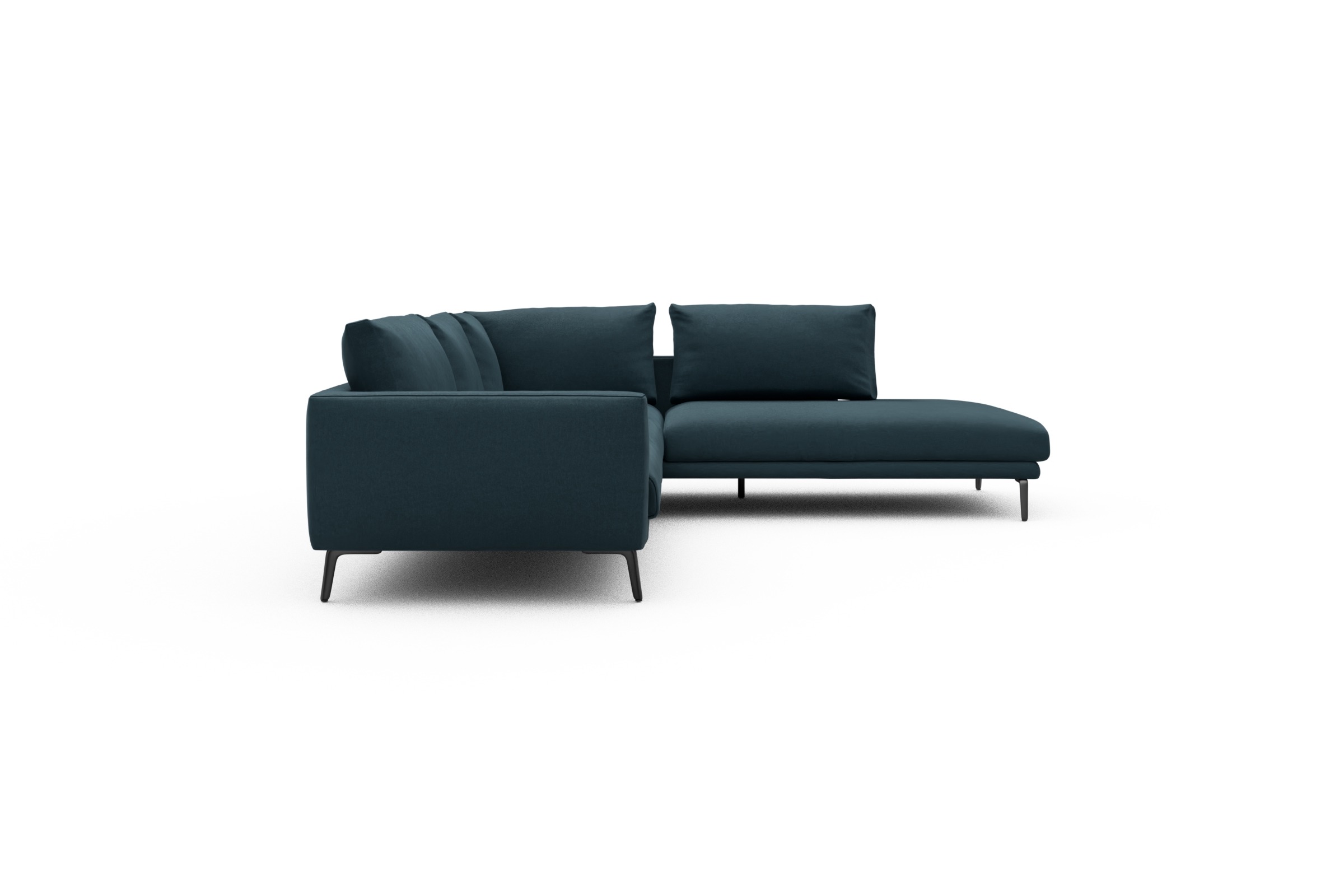Ecksofa Karl Relax-Ecke rechts mit 2,5-Sitzer Satya-Indigo