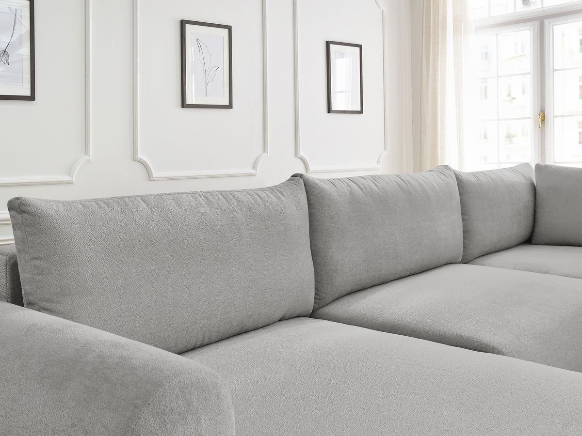 Bobochic Lucien Wohnlandschaft Stoff Hellgrau Ecke links