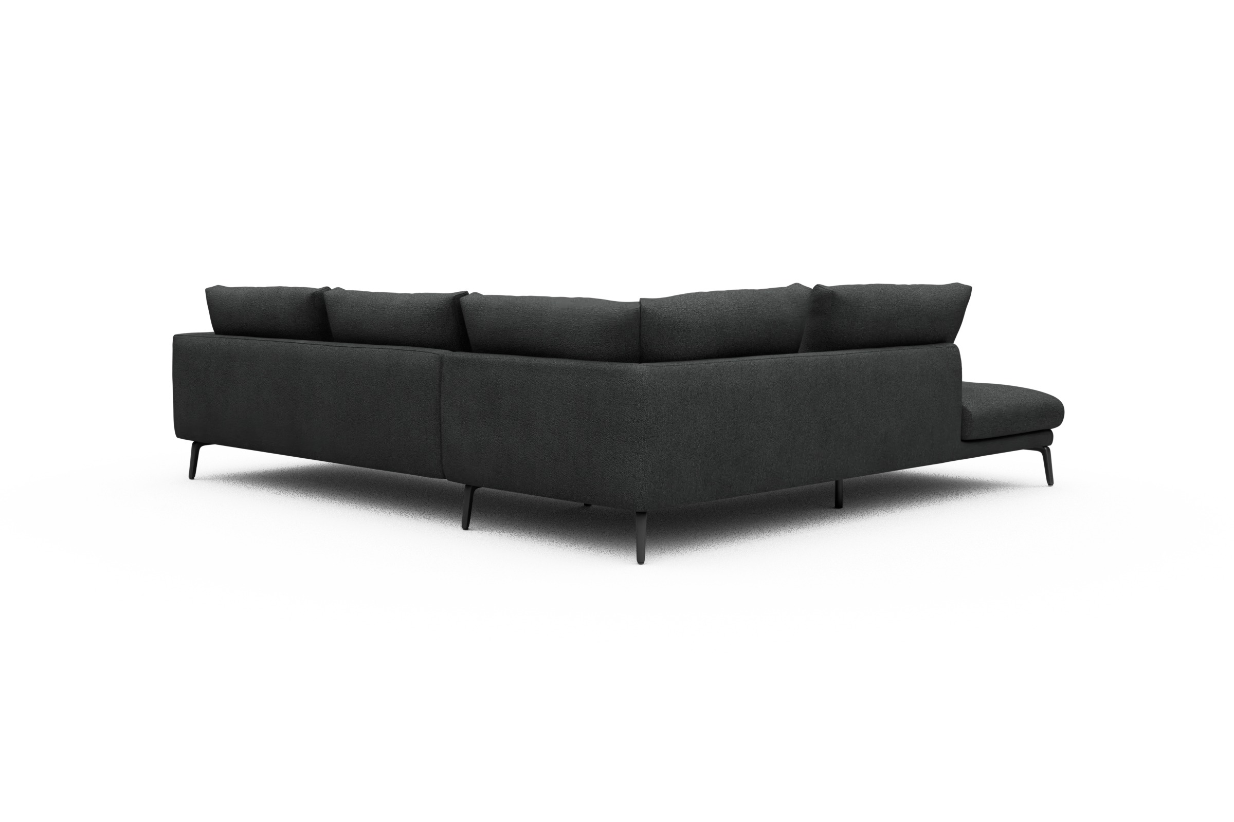Ecksofa Karl Relax-Ecke links mit 2,5-Sitzer Boucle-Charcoal