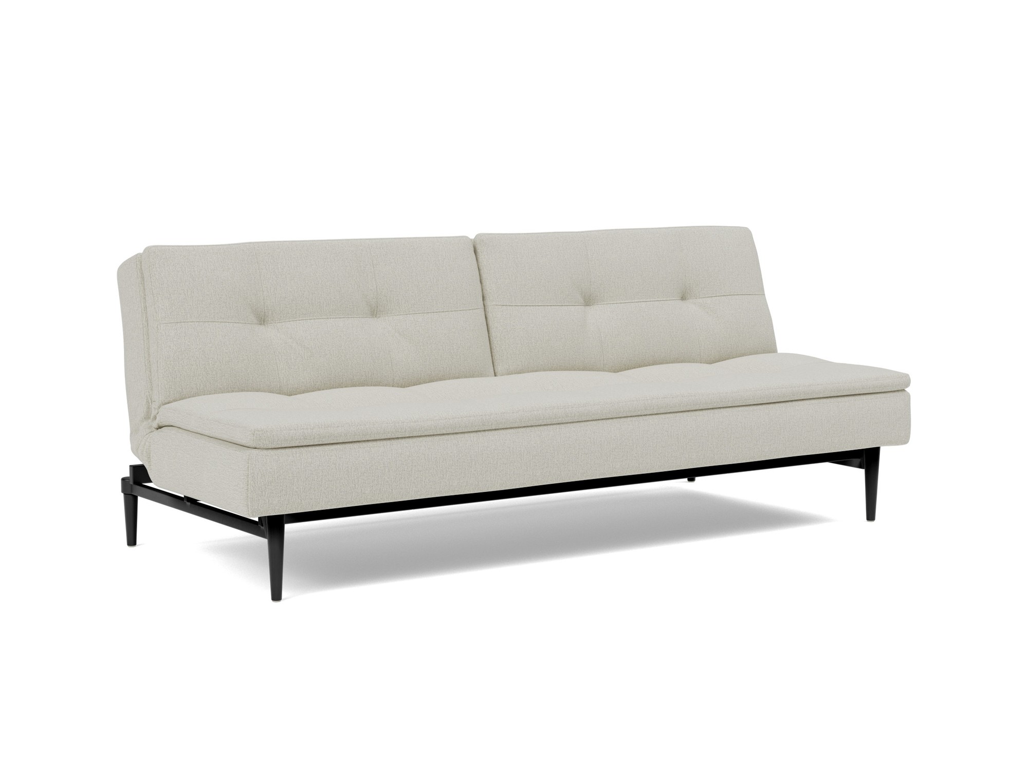 Schlafsofa Dublexo Flachgewebe Mixed Dance 527-Natural Beine Styletto Eiche schwarz