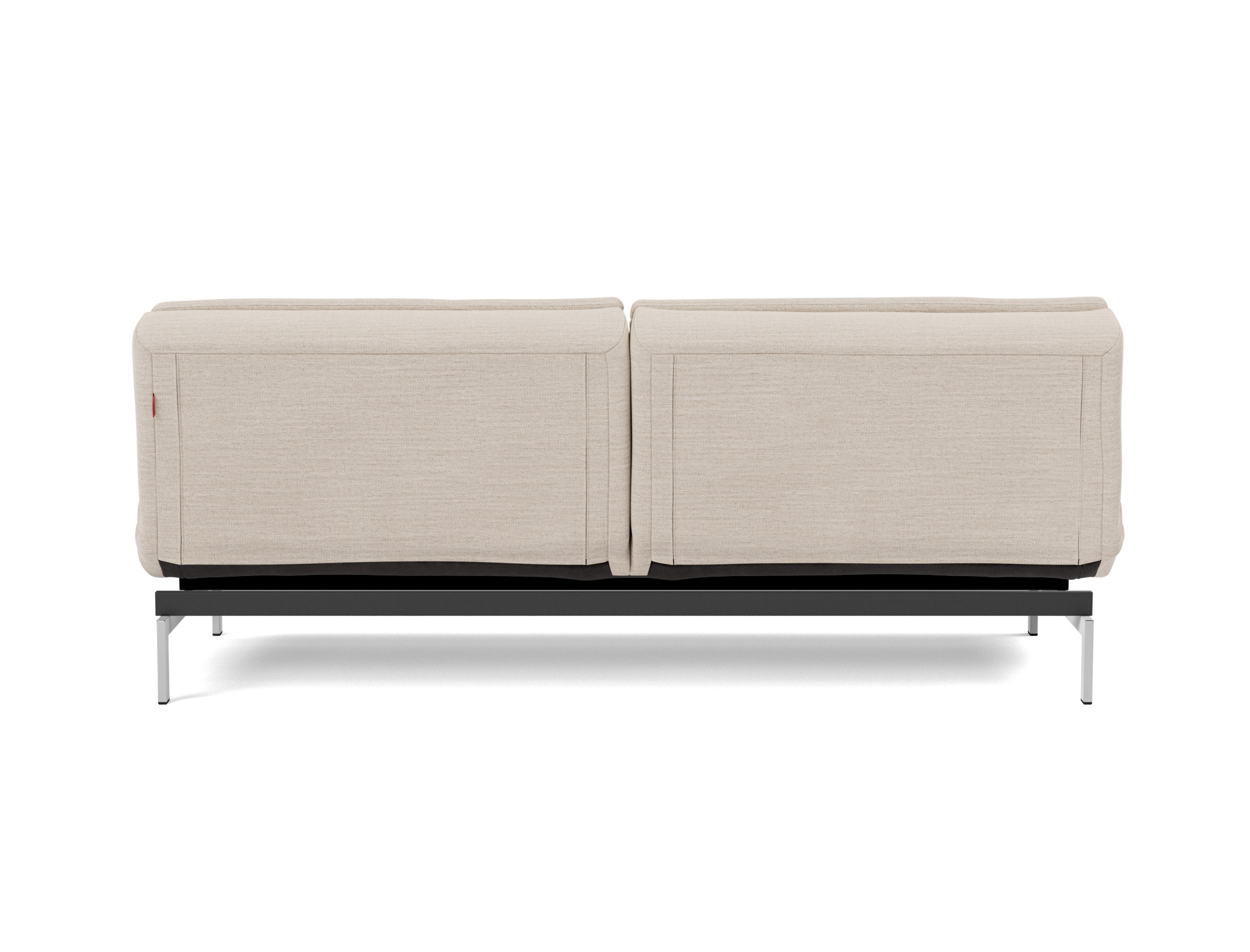 Schlafsofa Dublexo Webstoff Blida 612-Sand-Grey Beine Chrom