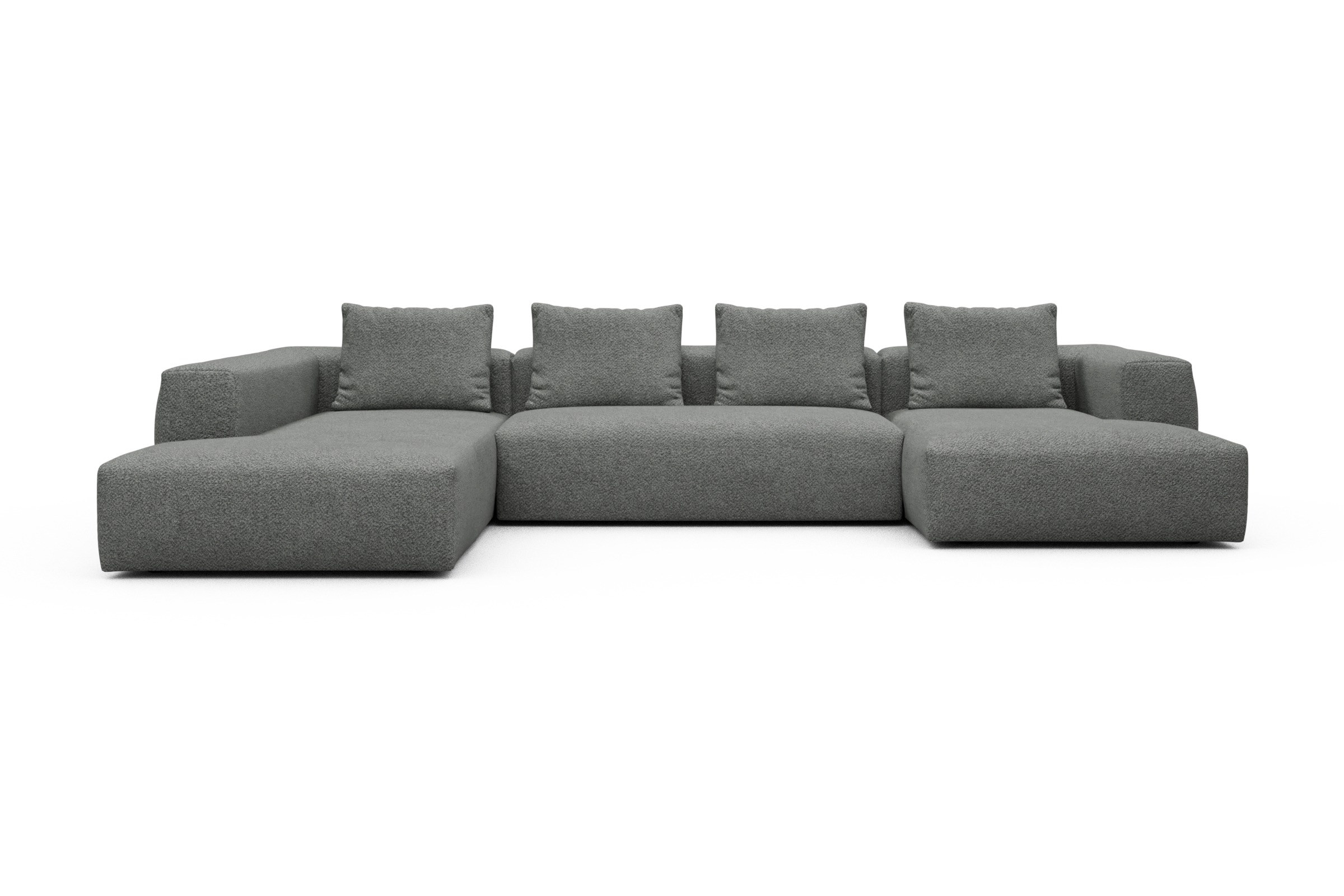Skandi Home Wohnlandschaft Fred Relax-Ecke links mit 2-Sitzer und Chaiselongue rechts Vanora-Warm-Grey moebelfaktor