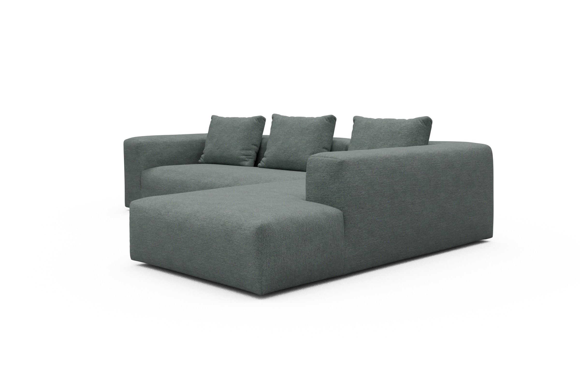 Ecksofa Fred Relax-Ecke rechts mit 2,5-Sitzer Carreno-Ice-Blue