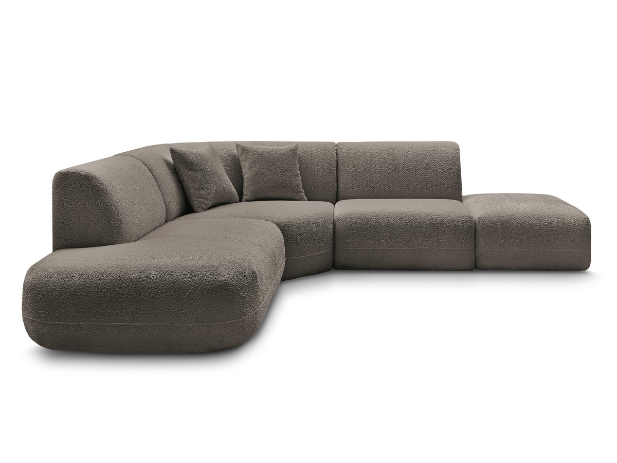 Bobochic Anda Ecksofa 279 × 264 cm Chenille Taupe Ecke links
