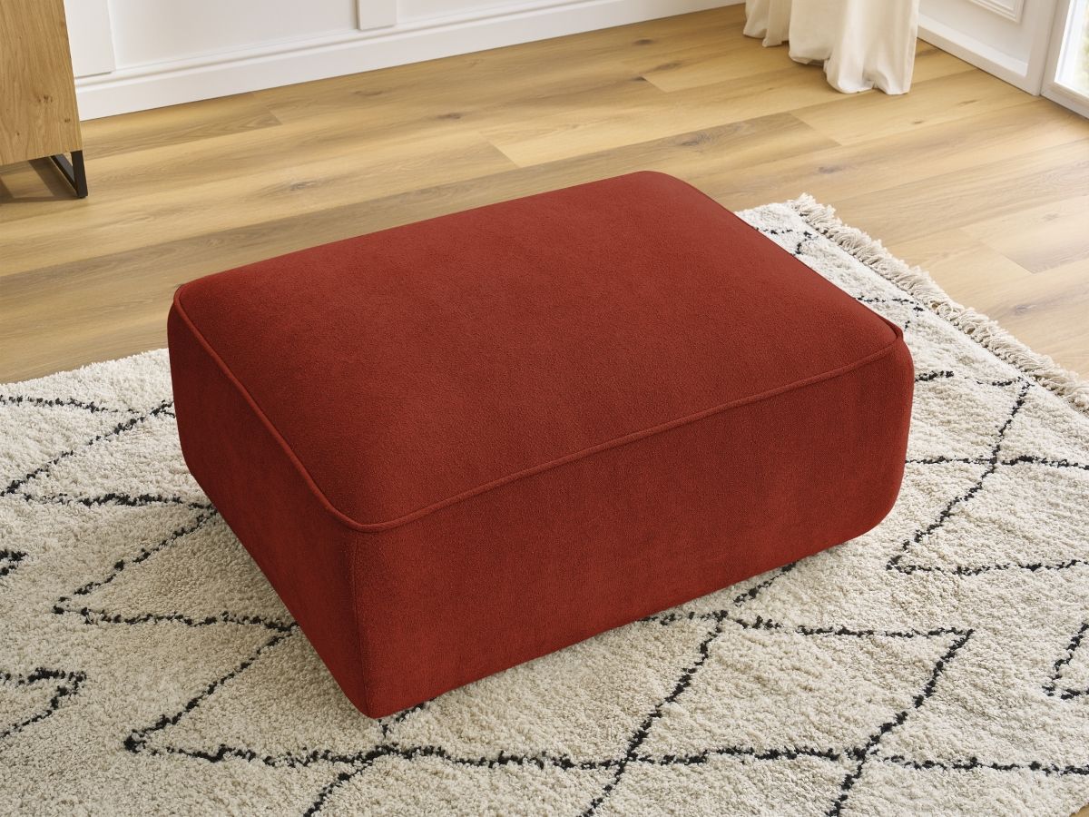 Bobochic Zephyr Pouf Strukturstoff Orange