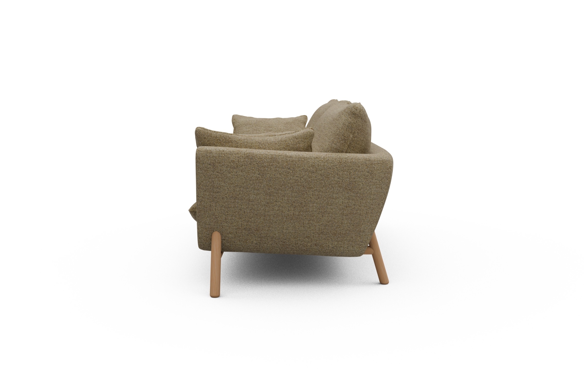 Sofa Emil 3-Sitzer Beinfarbe Eiche Natur Carreno-Silician-Yellow