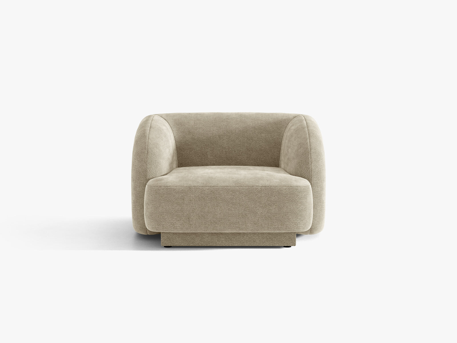 Micadoni Sessel Miley 1-Sitzer Chenille Eden Dunkelbeige