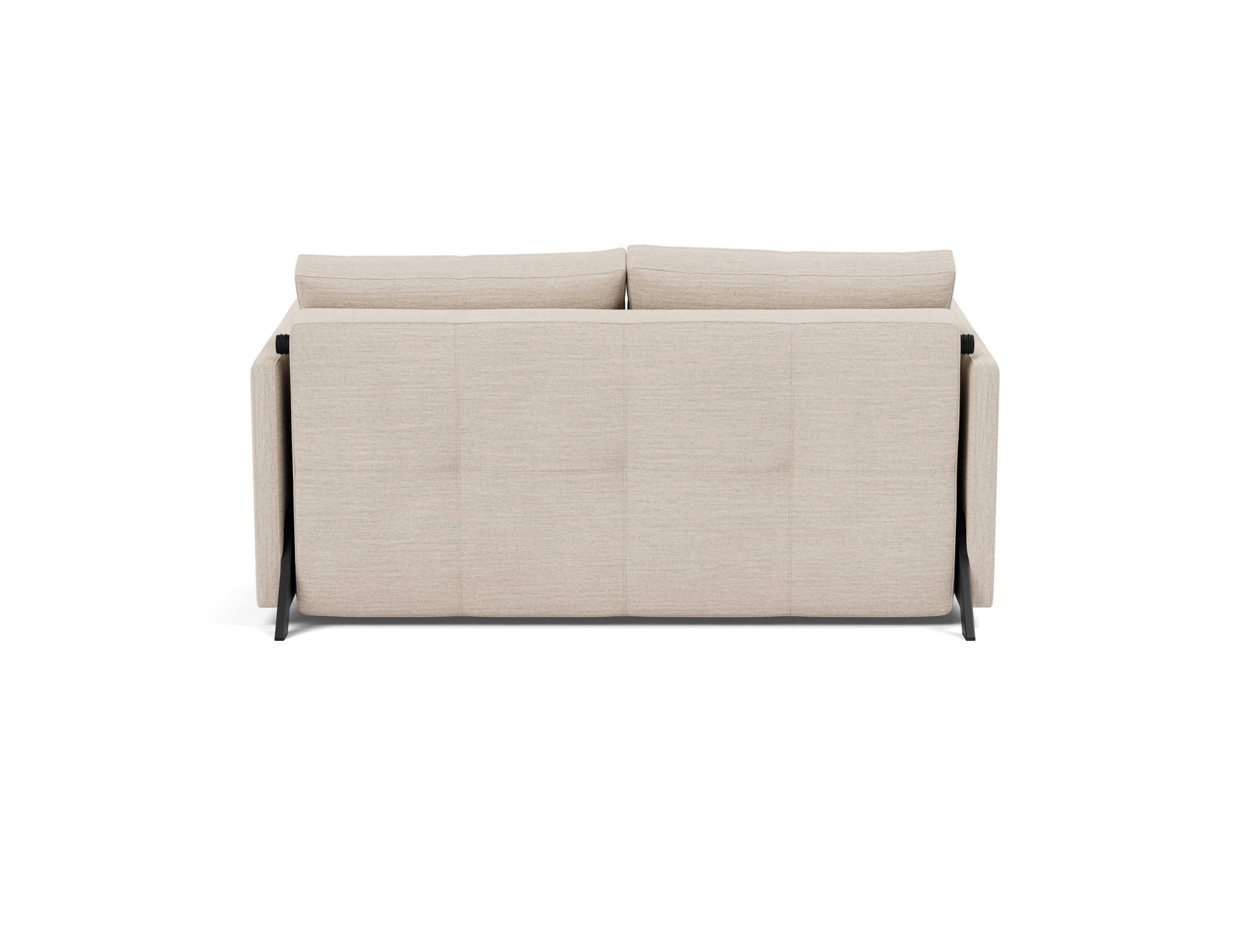 Schlafsofa Cubed mit Armlehnen 140 Webstoff Blida 612-Sand-Grey