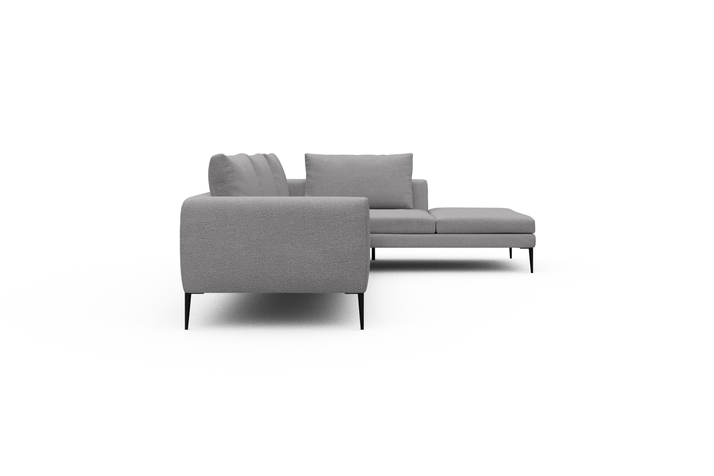 Ecksofa Paul Relax-Ecke links mit 3-Sitzer Sama-Grey