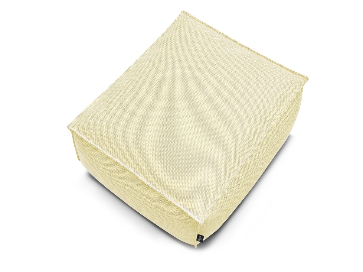 Bobochic Biarritz Pouf Melange-Stoff Gelb