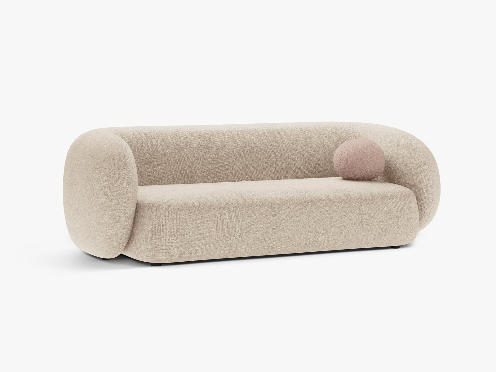 Micadoni Sofa Kate 3-Sitzer Boucle Beige