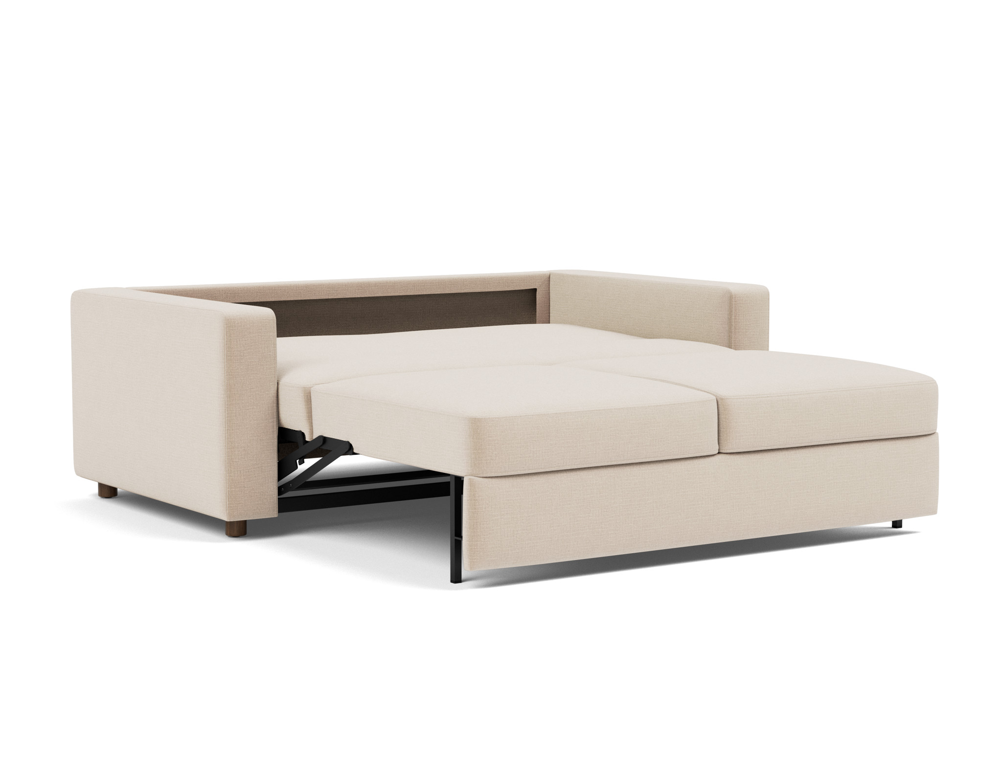 Schlafsofa Neah mit Standard-Armlehnen 160 Chenille Esina 410-Almond-Beige