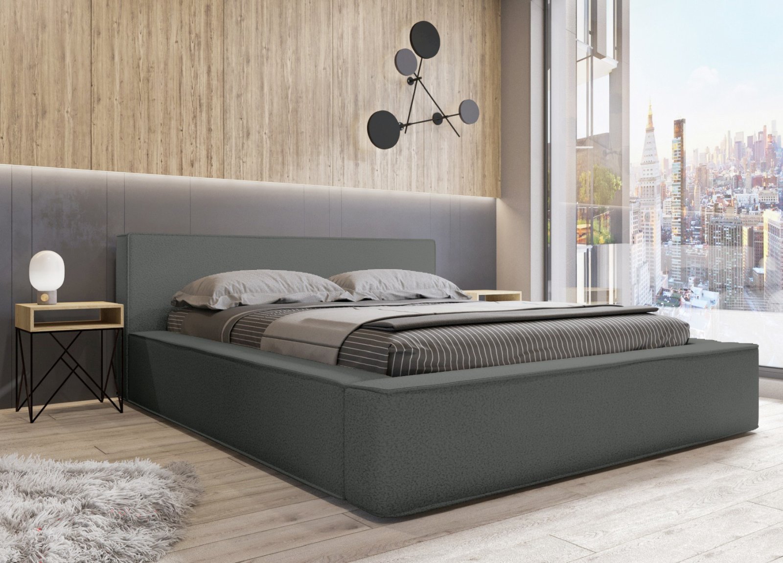 Polsterbett Delano Boucle 140x200 mit Metallrahmen Now Or Never 92