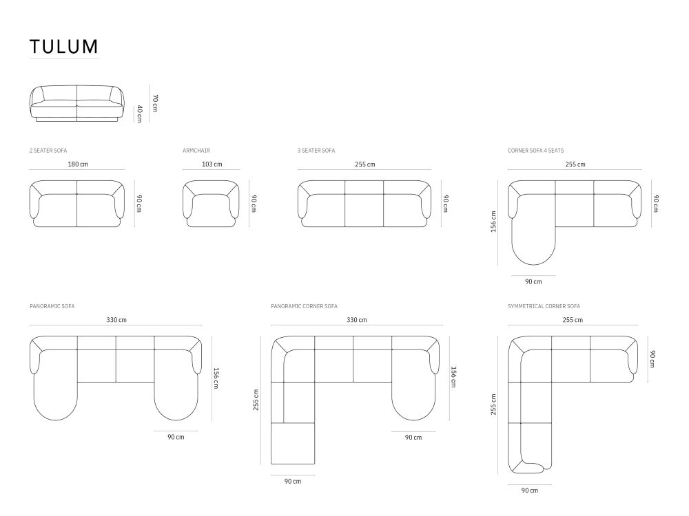Cosmopolitan Design Ecksofa Tulum 4-Sitzer Samt Bluvel Grün Rechts