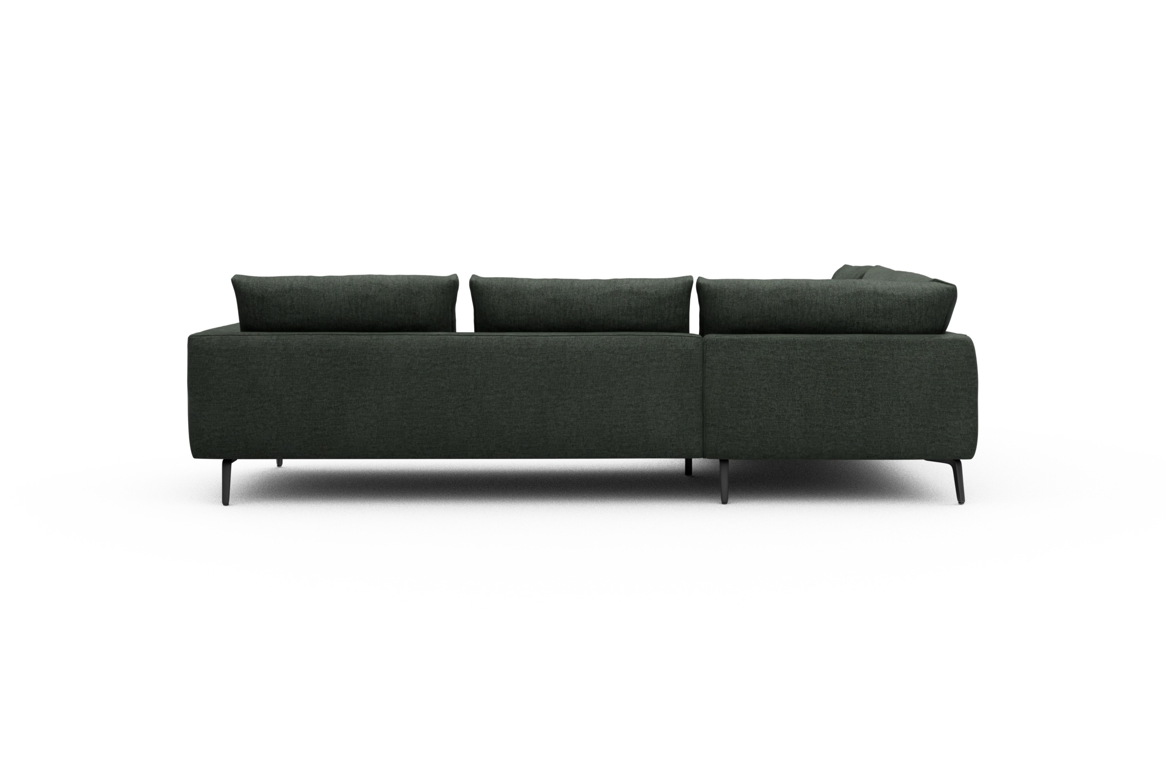 Ecksofa Karl Relax-Ecke links mit 2,5-Sitzer Aivi-Pine-Green