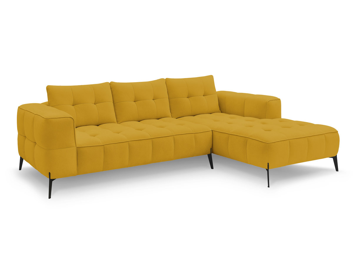 Bobochic Anis Ecksofa Strukturstoff Gelb Ecke rechts