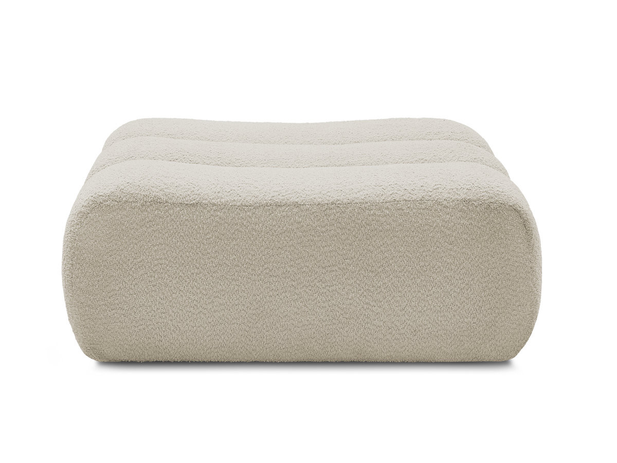Bobochic Azra Pouf Bouclé-Stoff Beige